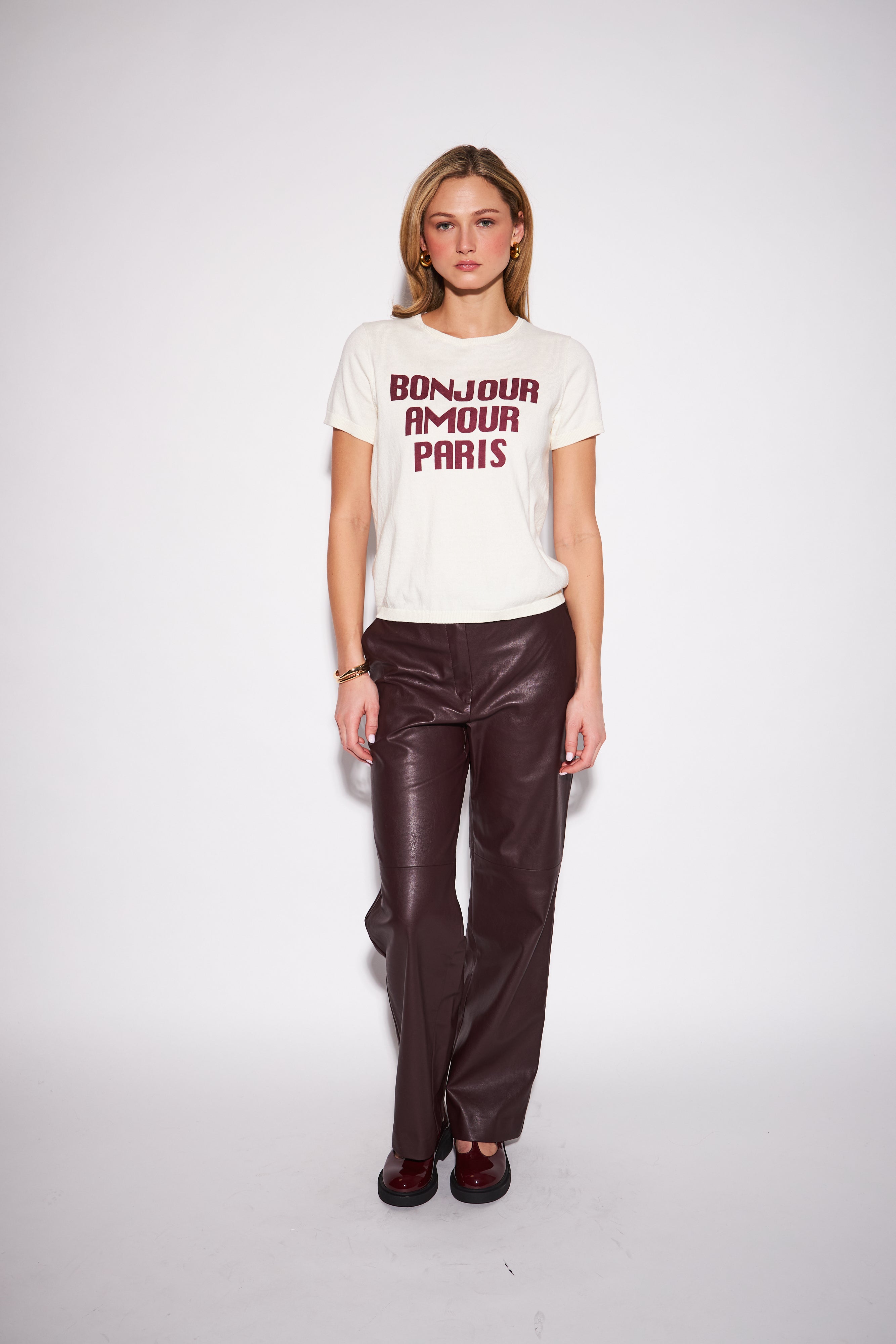 John & Jenn Penn Sweater Tee - Parisian Love