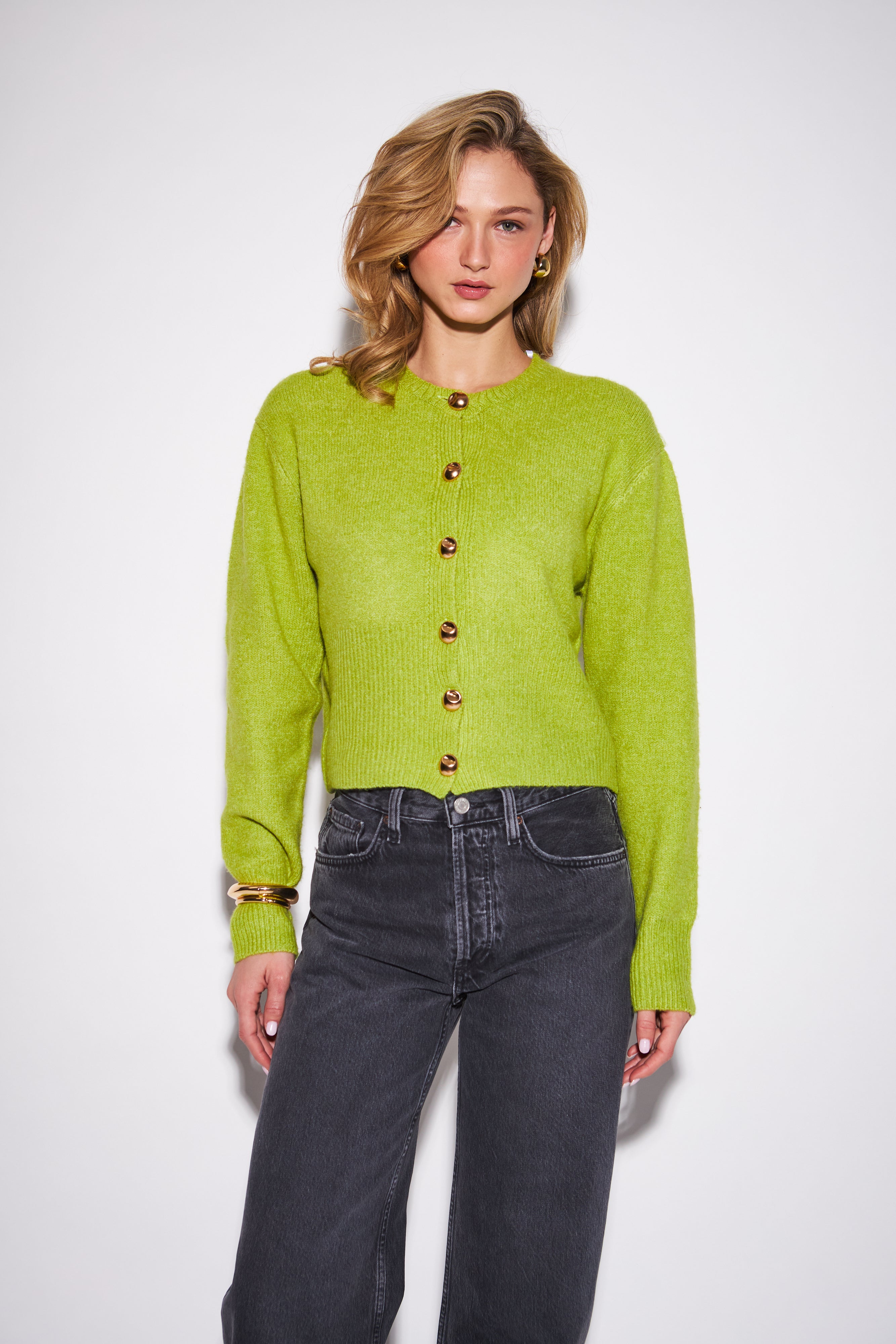 John & Jenn Savannah Cardi - Chartreuse