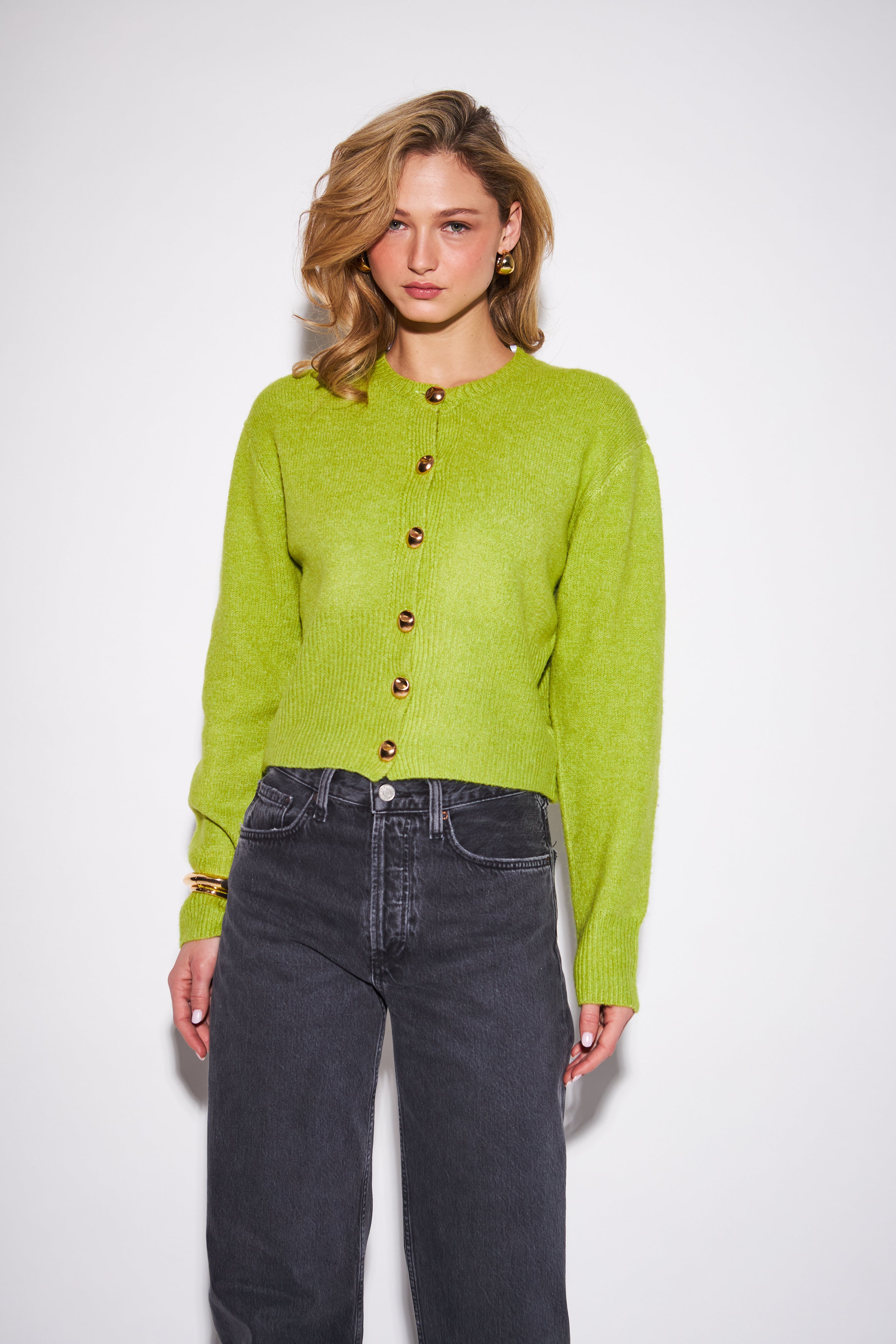 John & Jenn Savannah Cardi - Chartreuse