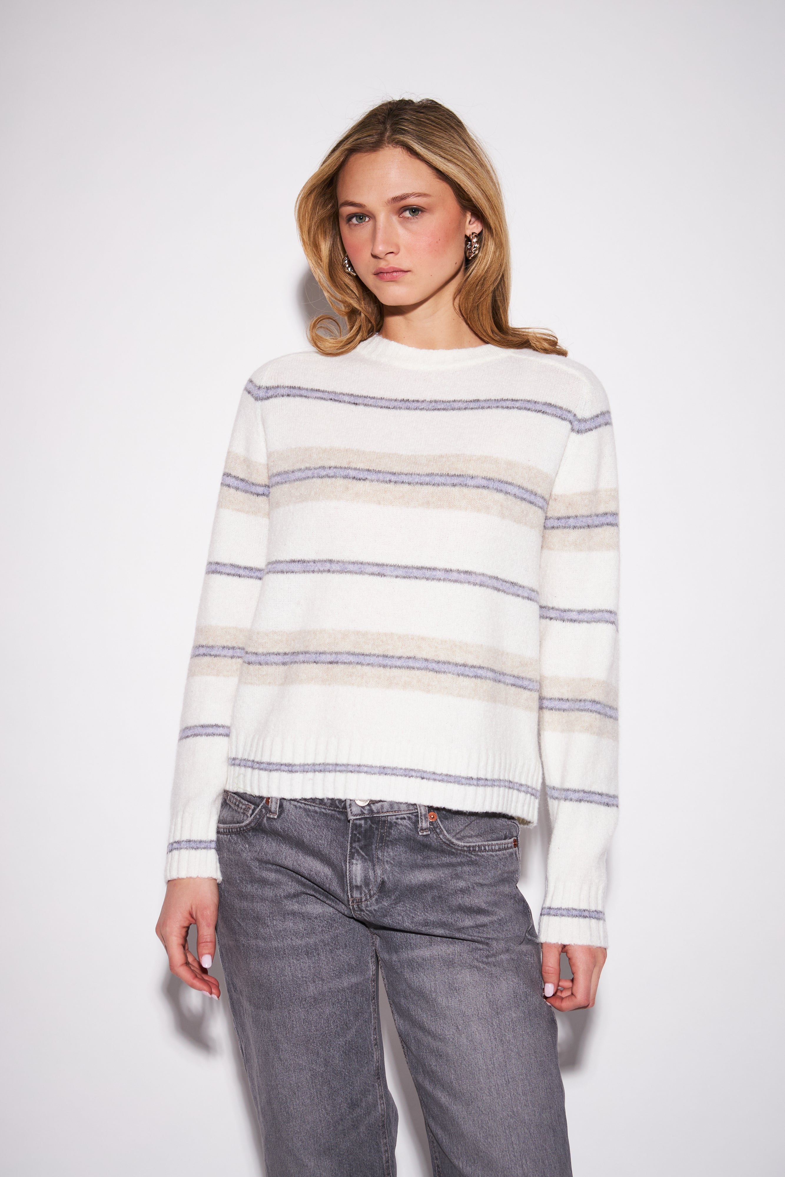 John & Jenn Skyler Sweater - Heather Lilac