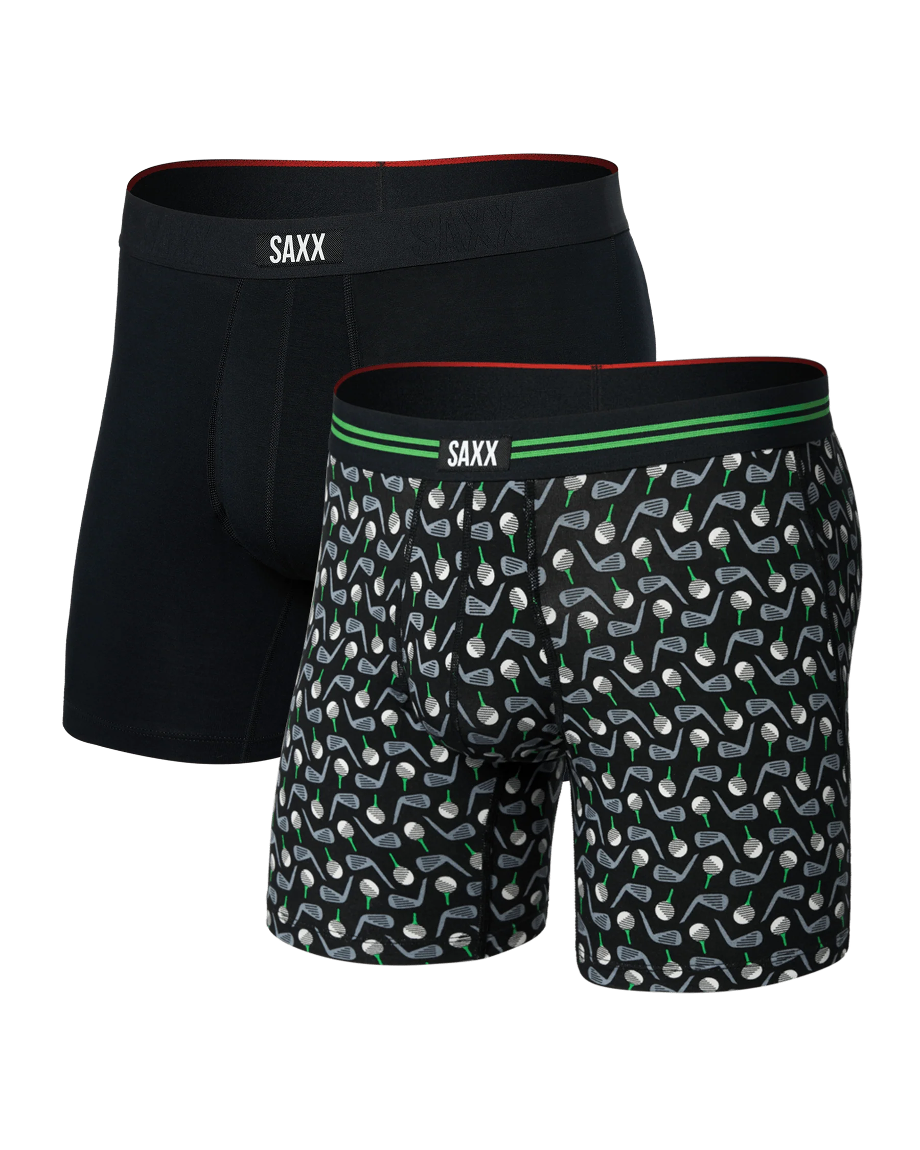 Saxx Vibe Xtra Boxer Brief Fly 2 Pack - Back Nine/Black