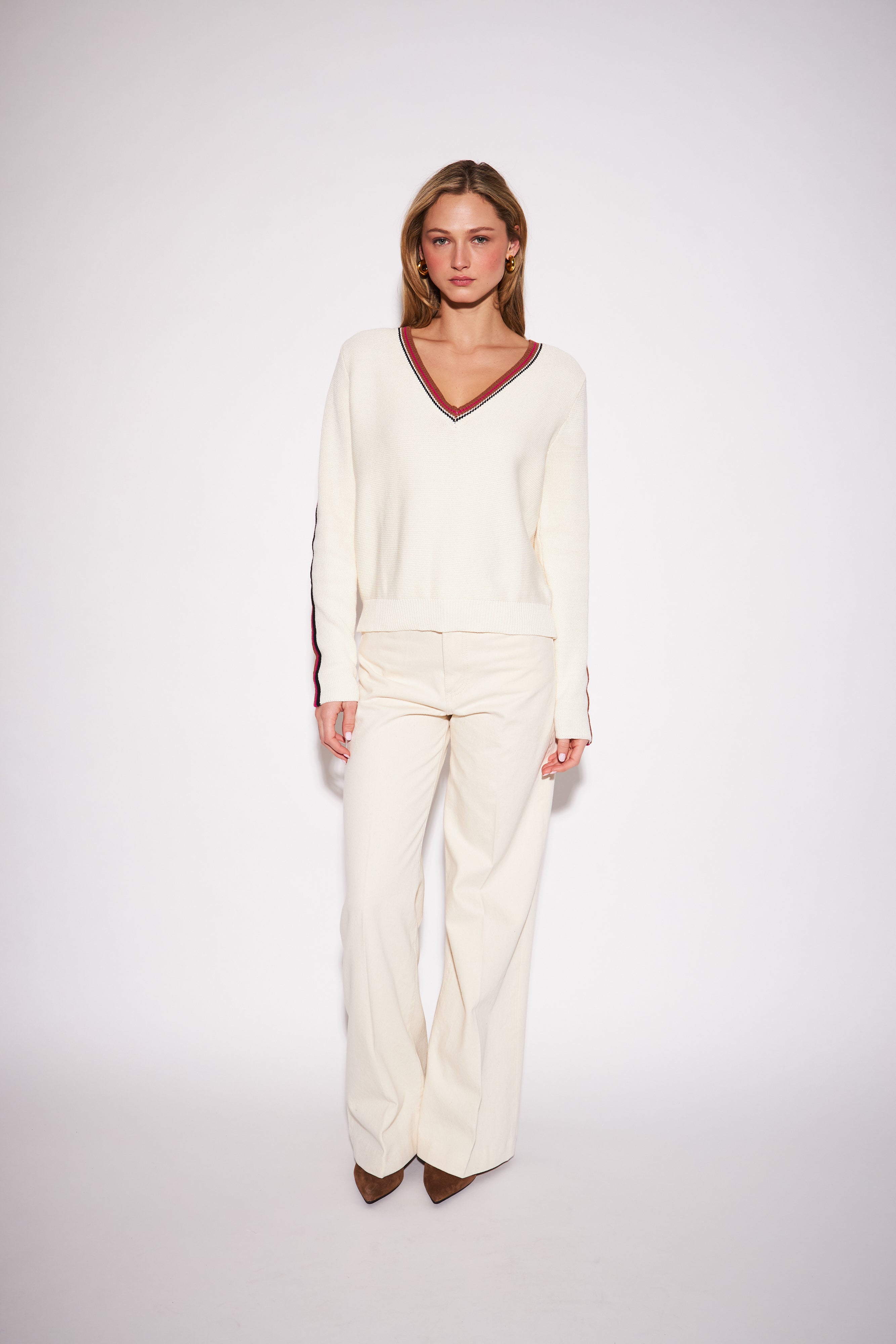 John & Jenn Truett Sweater - Ivory Derby