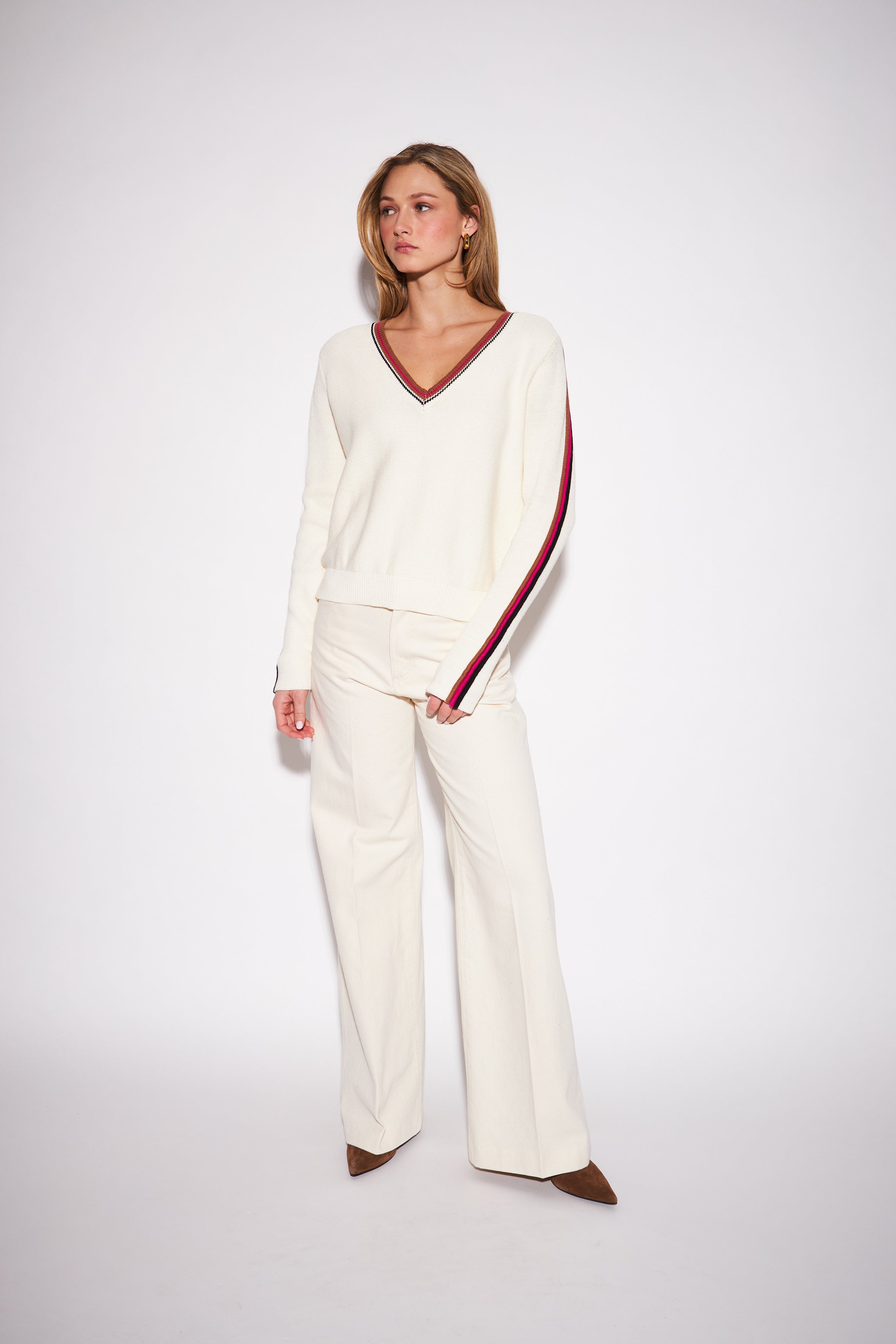 John & Jenn Truett Sweater - Ivory Derby