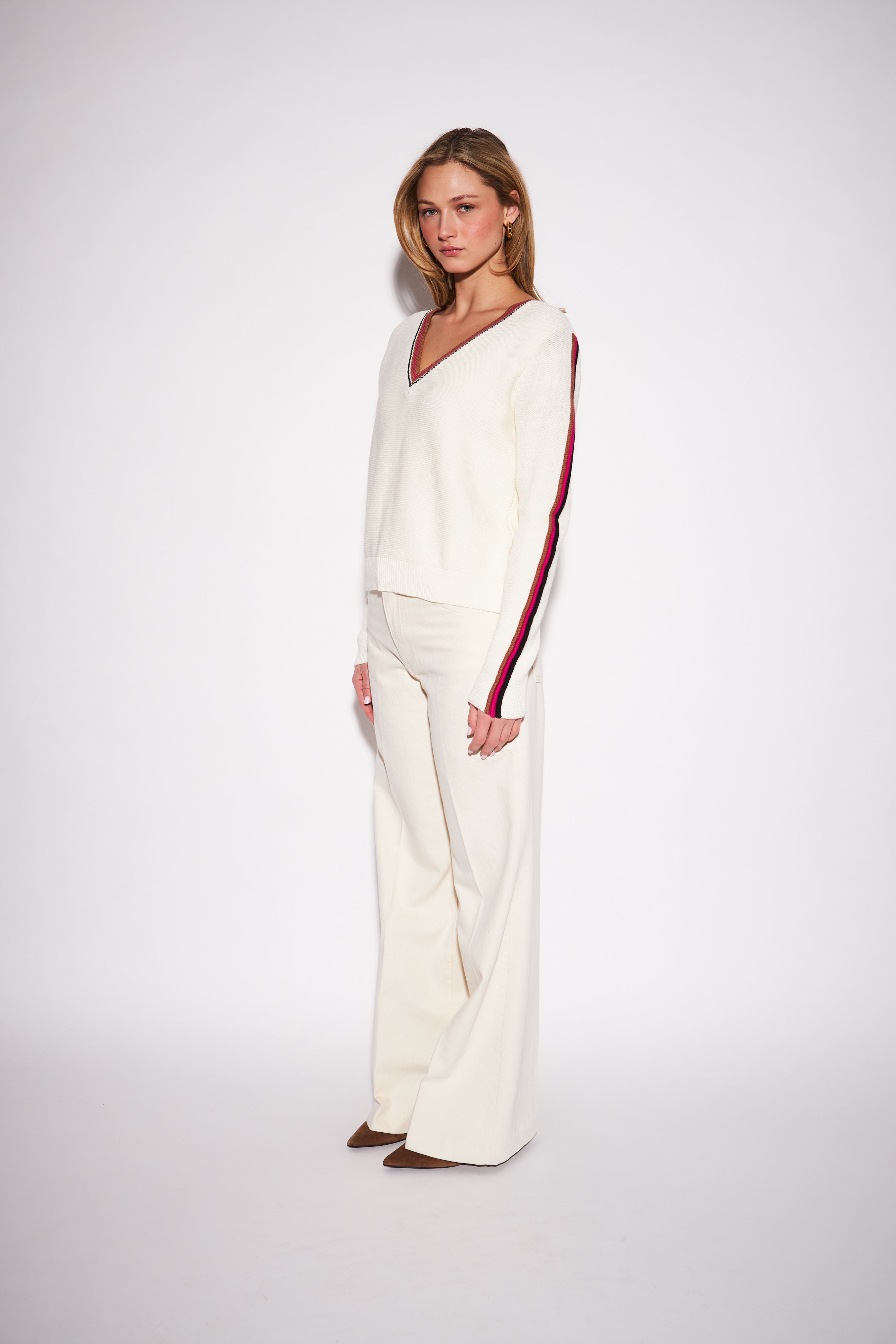 John & Jenn Truett Sweater - Ivory Derby