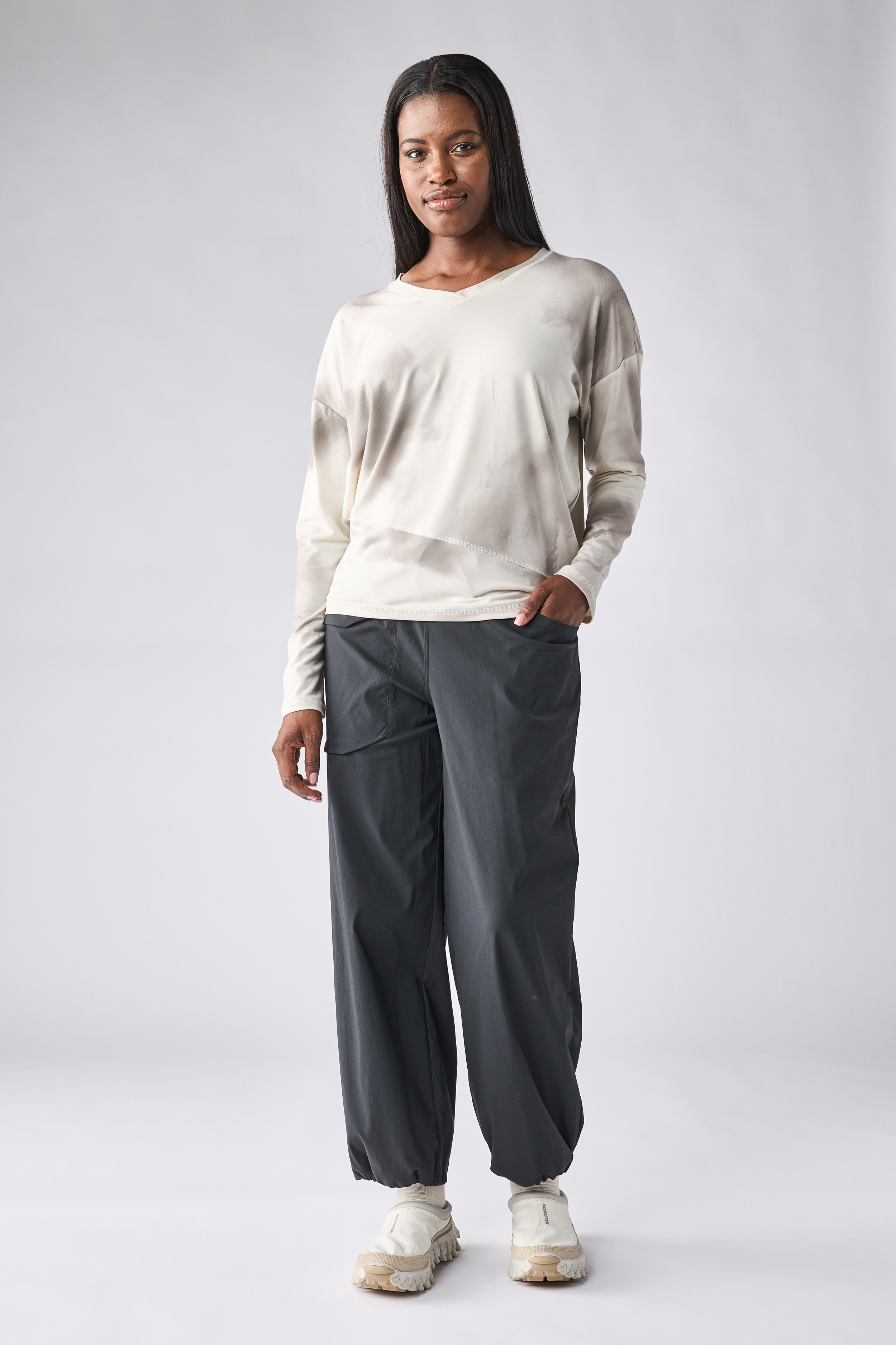 Indyeva Veloz II Long Sleeved Tee - Dusty Cloud Print