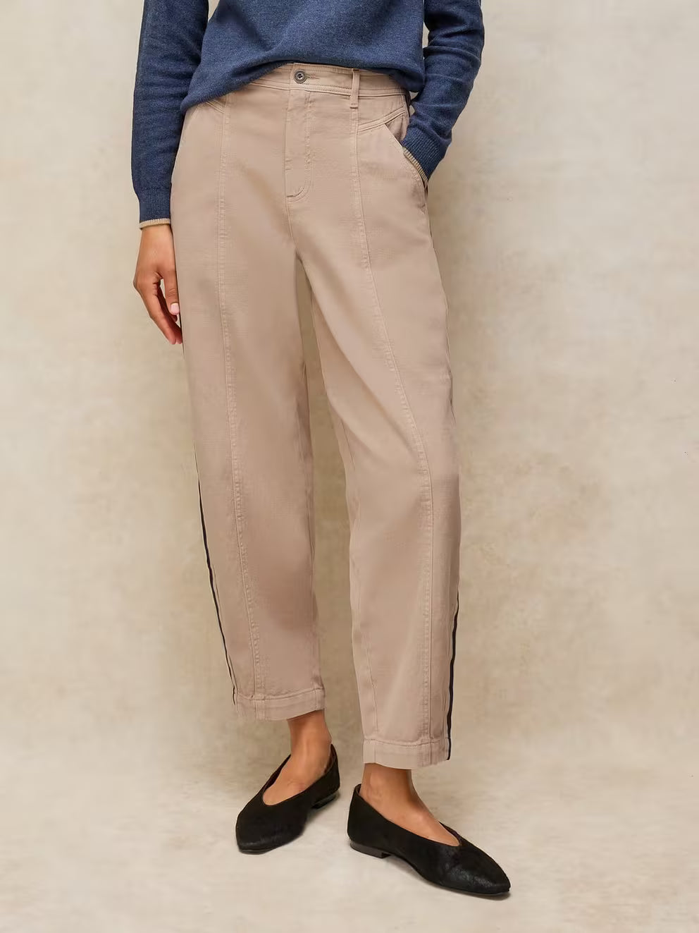White Stuff Adeline Utility Barrel Trouser - Natural