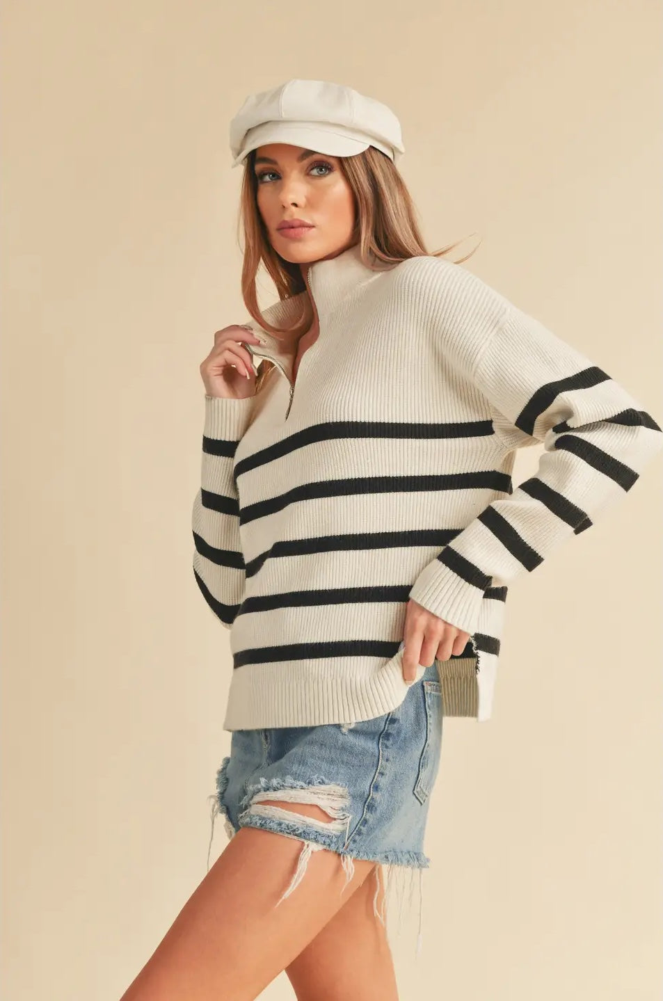 AEMI Daffie Sweater - White Clothing - Tops - Sweaters - Pullovers by Aemi | Grace the Boutique