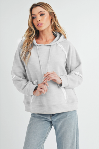 AEMI Didi Hoodie - Heather Grey Clothing - Tops - Sweaters - Sweatshirts by Aemi | Grace the Boutique