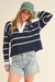 AEMI Felia Sweater - Navy/White Clothing - Tops - Sweaters - Pullovers by Aemi | Grace the Boutique