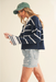 AEMI Felia Sweater - Navy/White Clothing - Tops - Sweaters - Pullovers by Aemi | Grace the Boutique