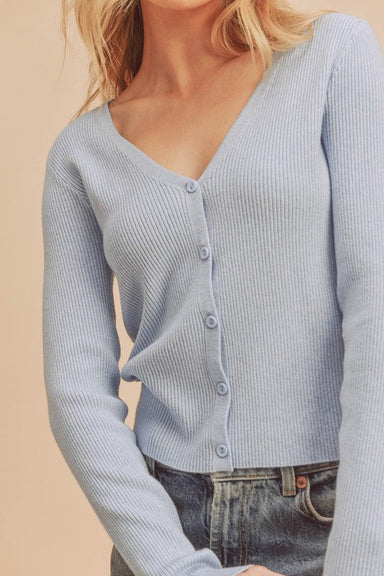 Aemi Sema Sweater Cardi - Sky Clothing - Tops - Sweaters - Cardigans by Aemi | Grace the Boutique