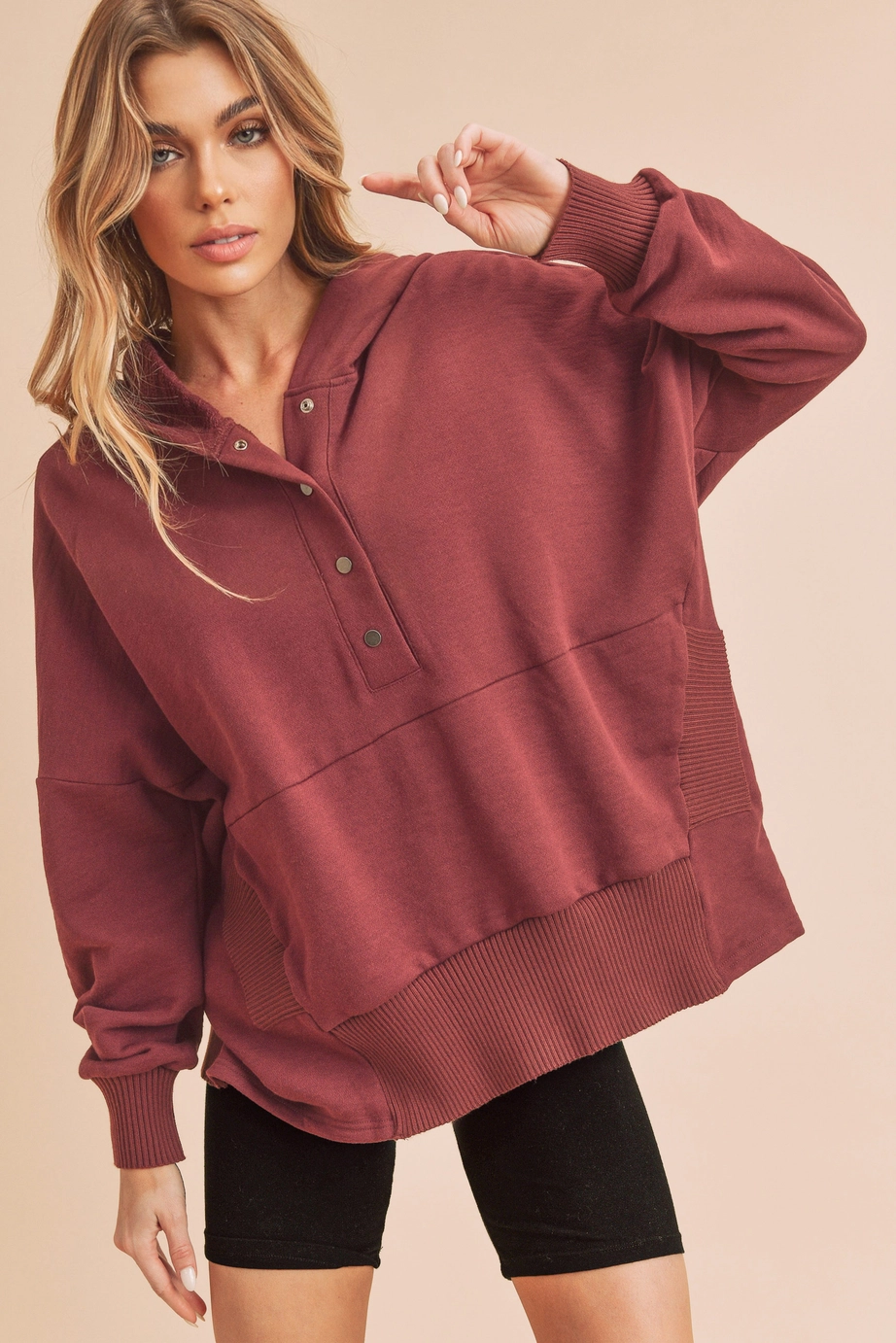 AEMI Vivi Pullover - Bordeaux Clothing - Tops - Tunics by Aemi | Grace the Boutique