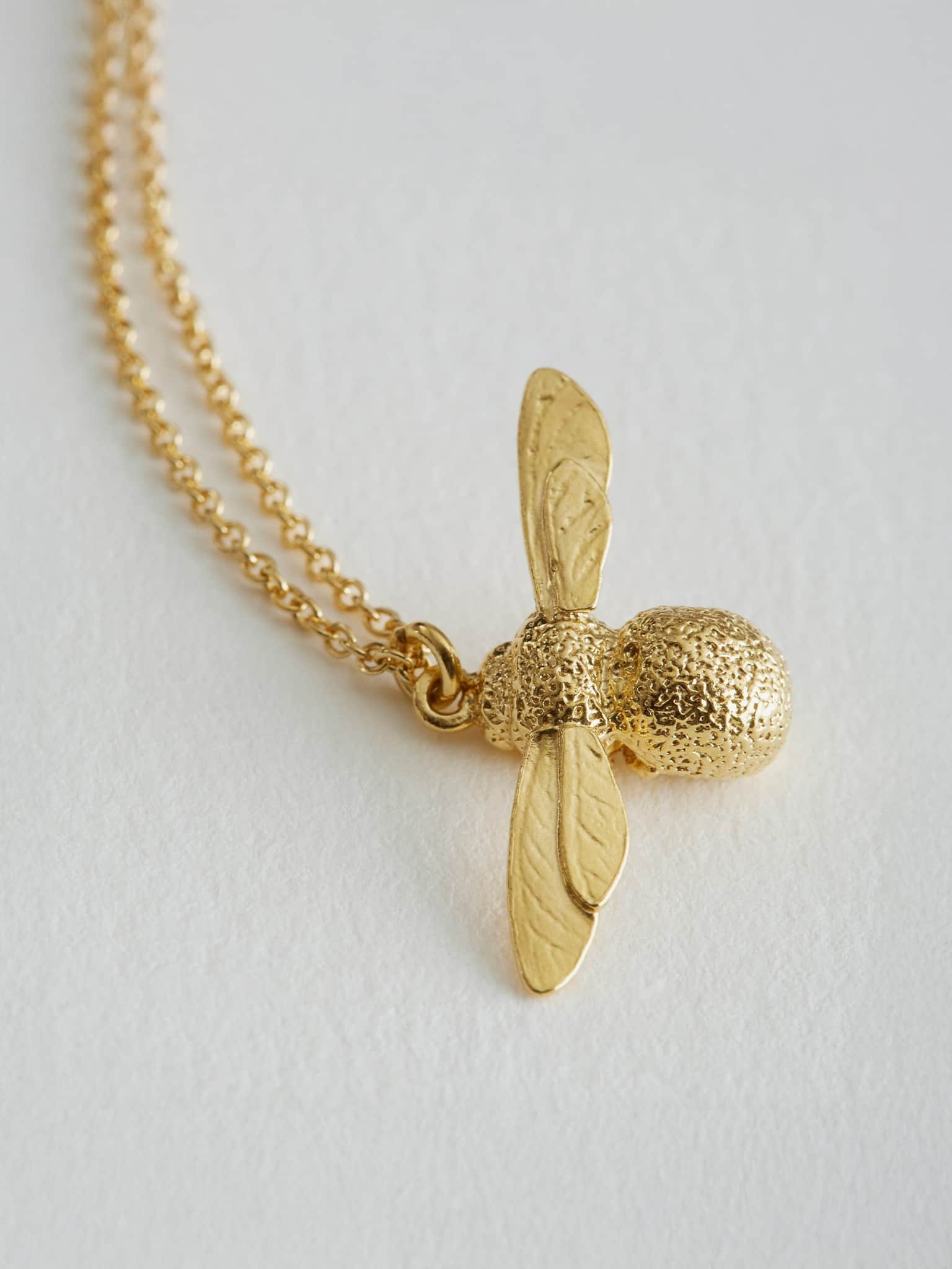 Alex Monroe Gold Baby Bee Necklace