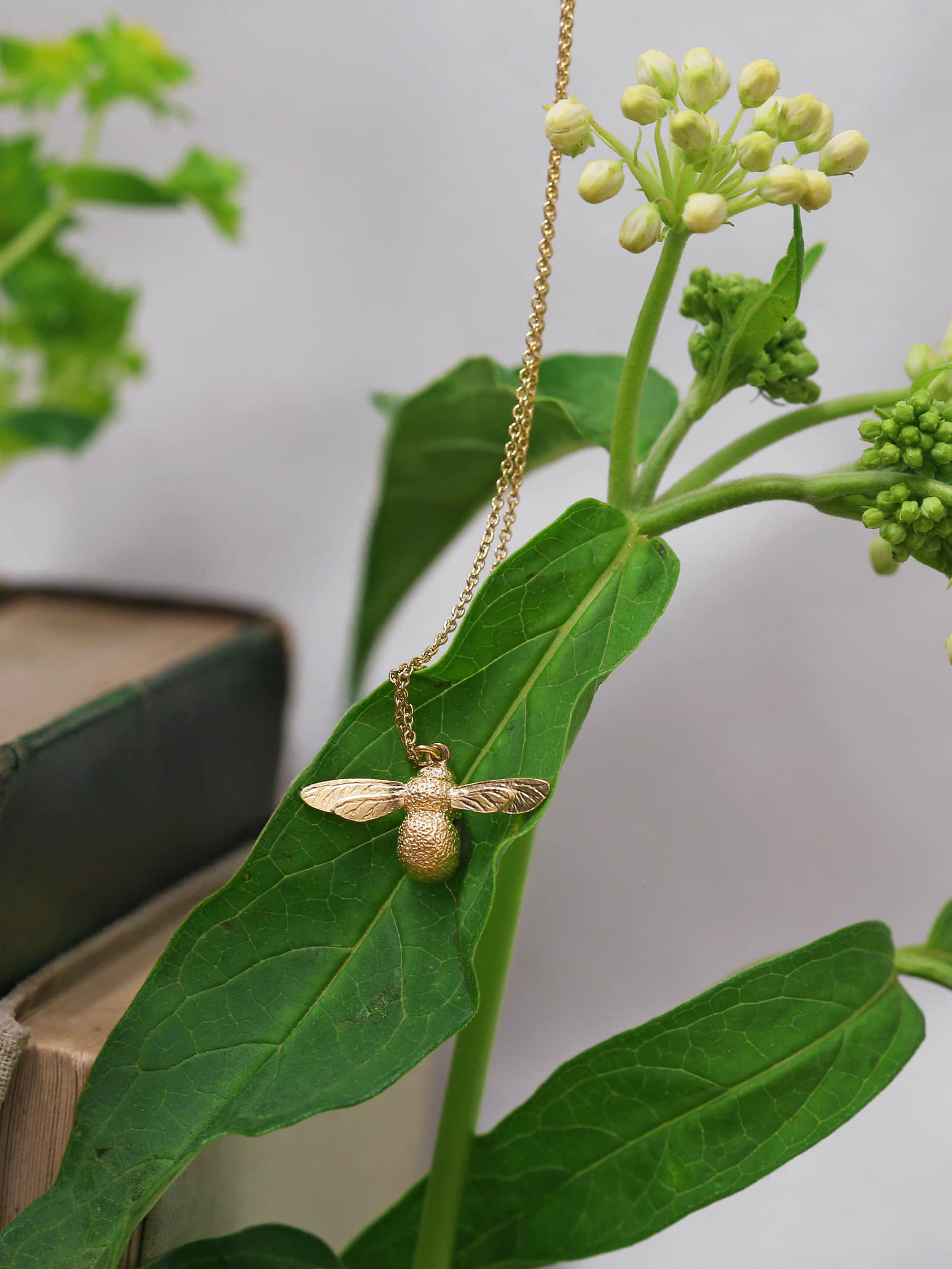 Alex Monroe Gold Baby Bee Necklace