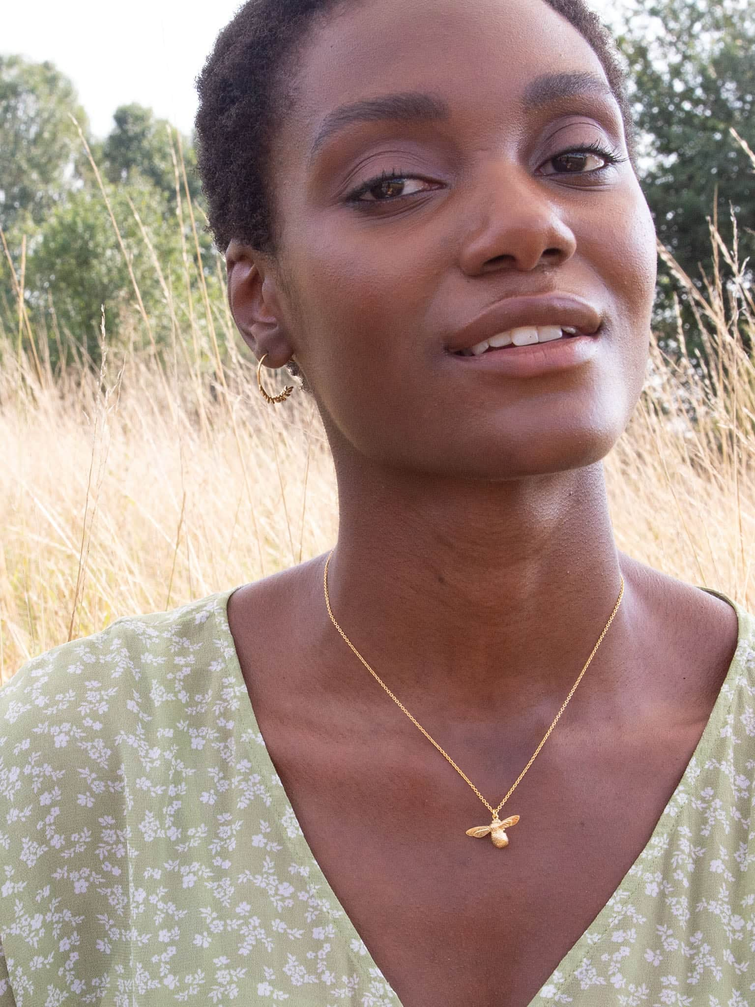 Alex Monroe Gold Baby Bee Necklace