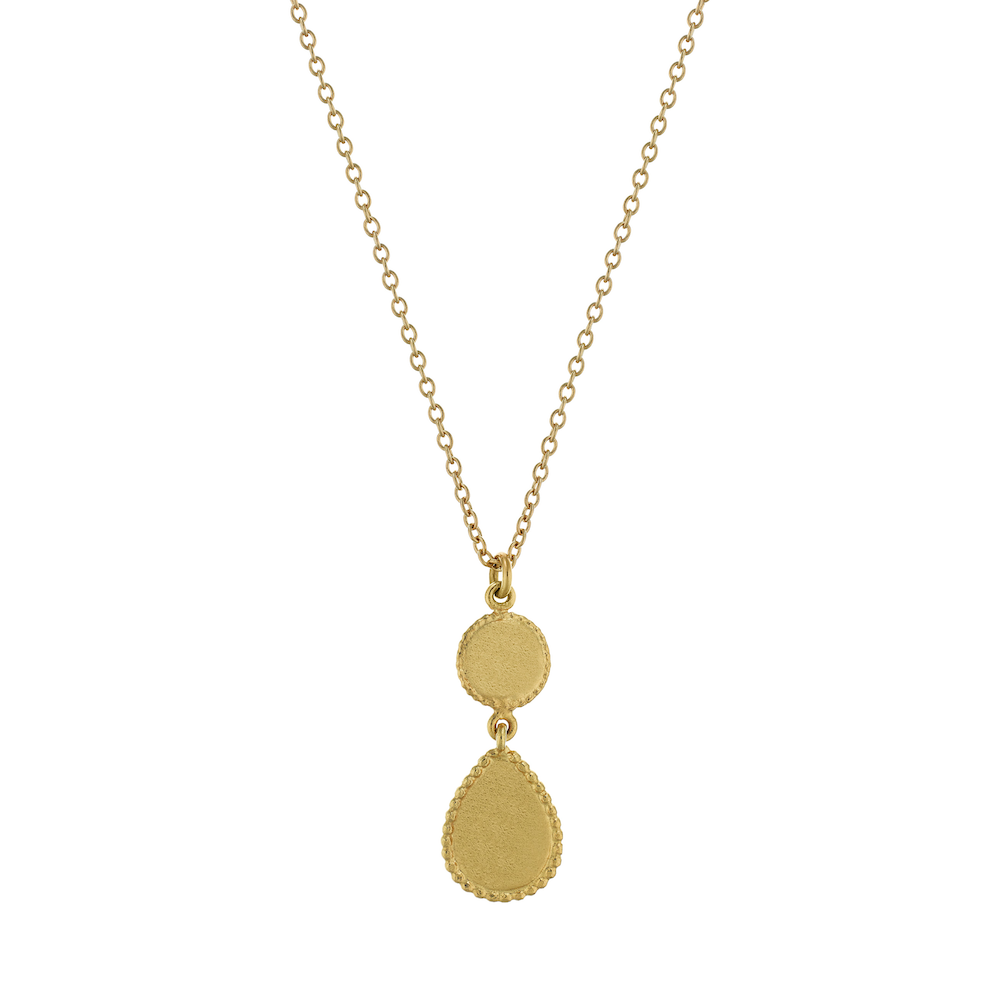 Alex Monroe Gold Flower & Drop Necklace