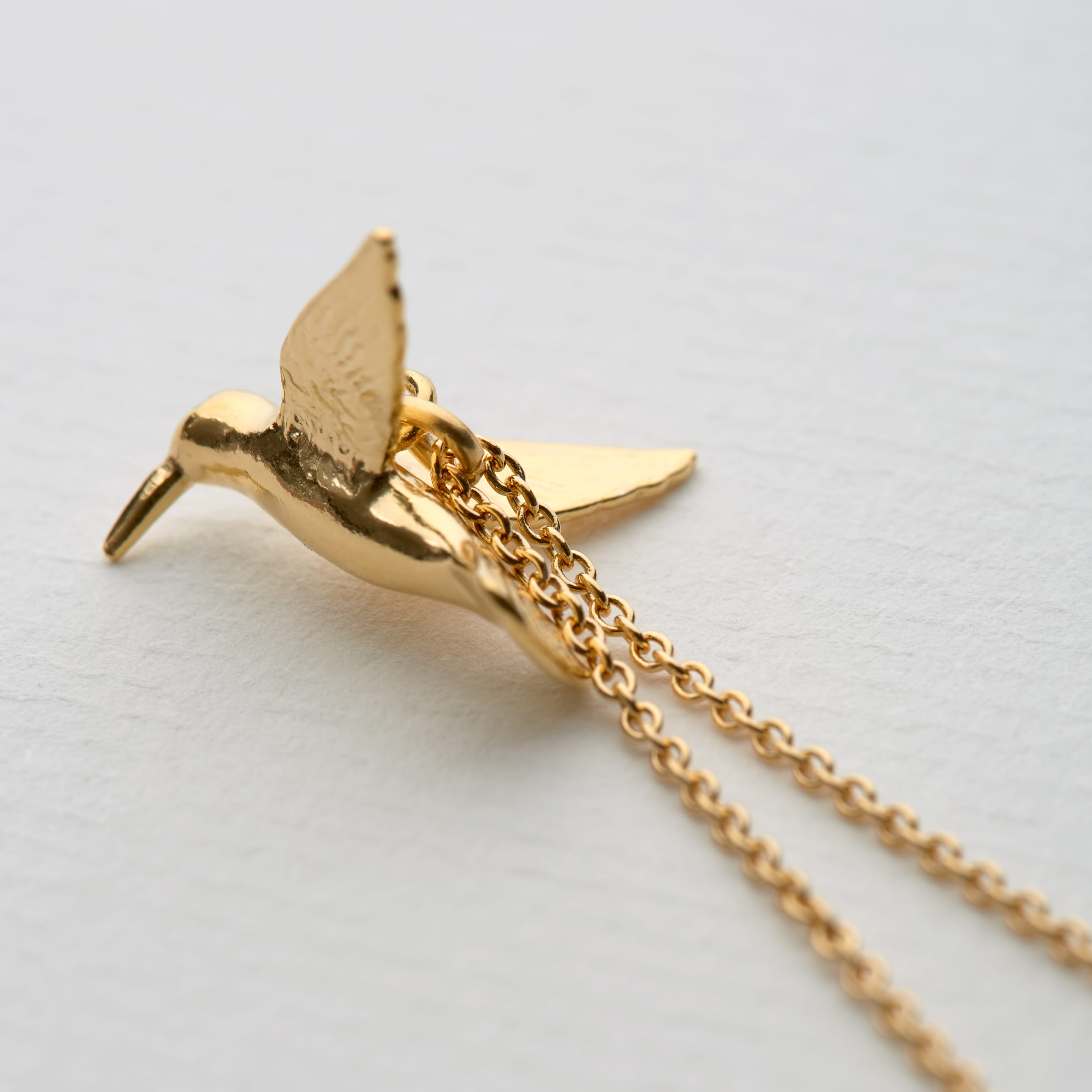 Alex Monroe Gold Hummingbird Necklace