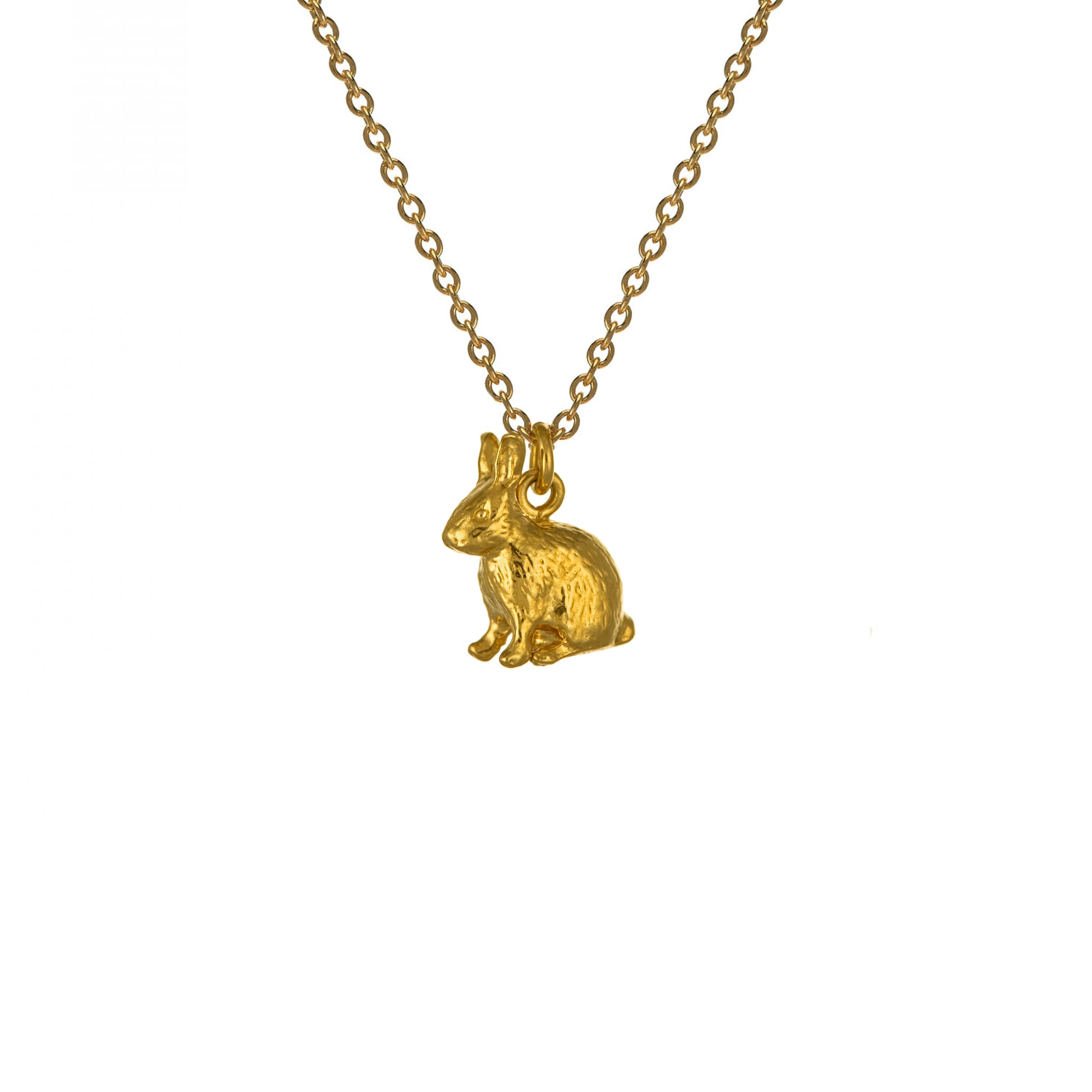Alex Monroe Gold Sitting Bunny Necklace