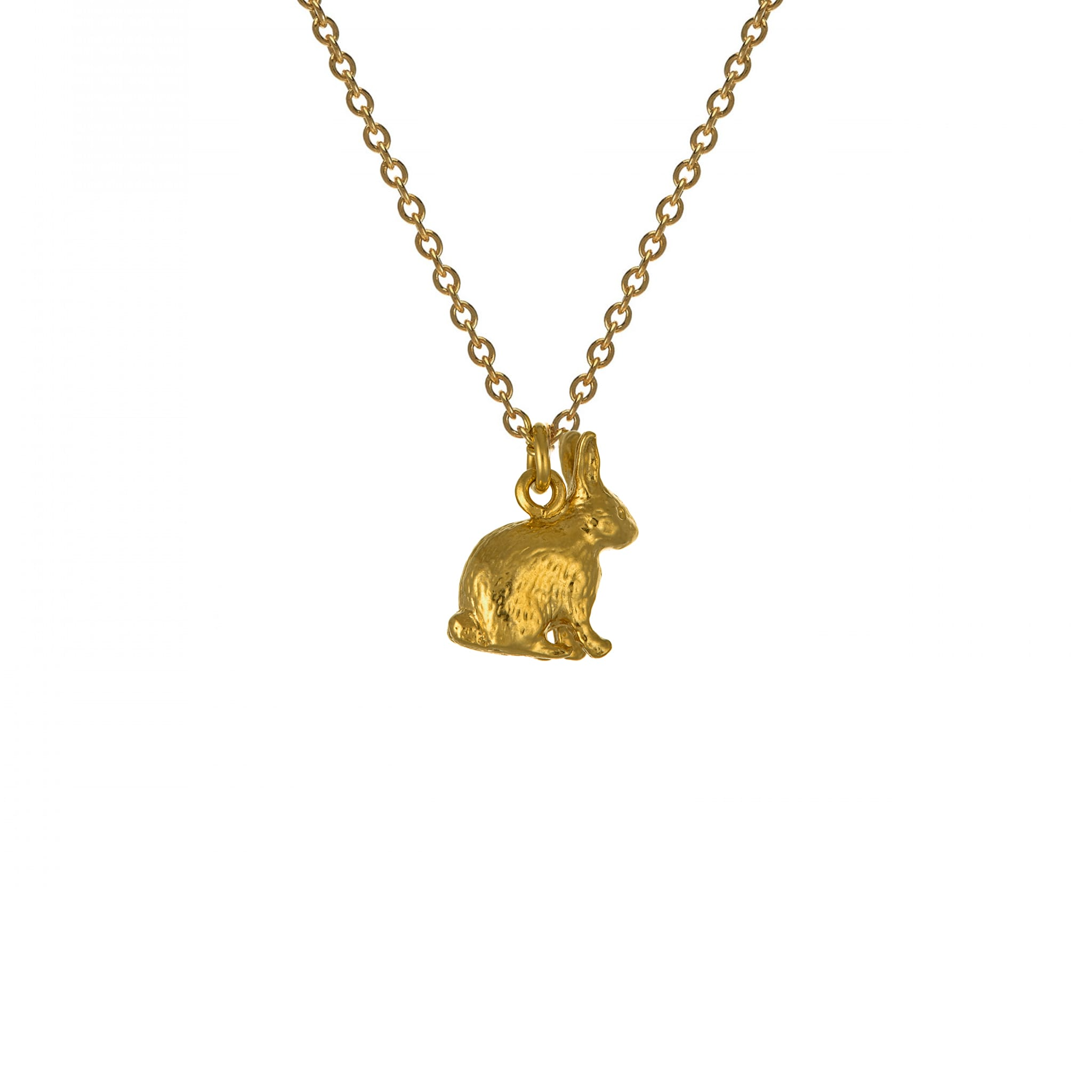 Alex Monroe Gold Sitting Bunny Necklace