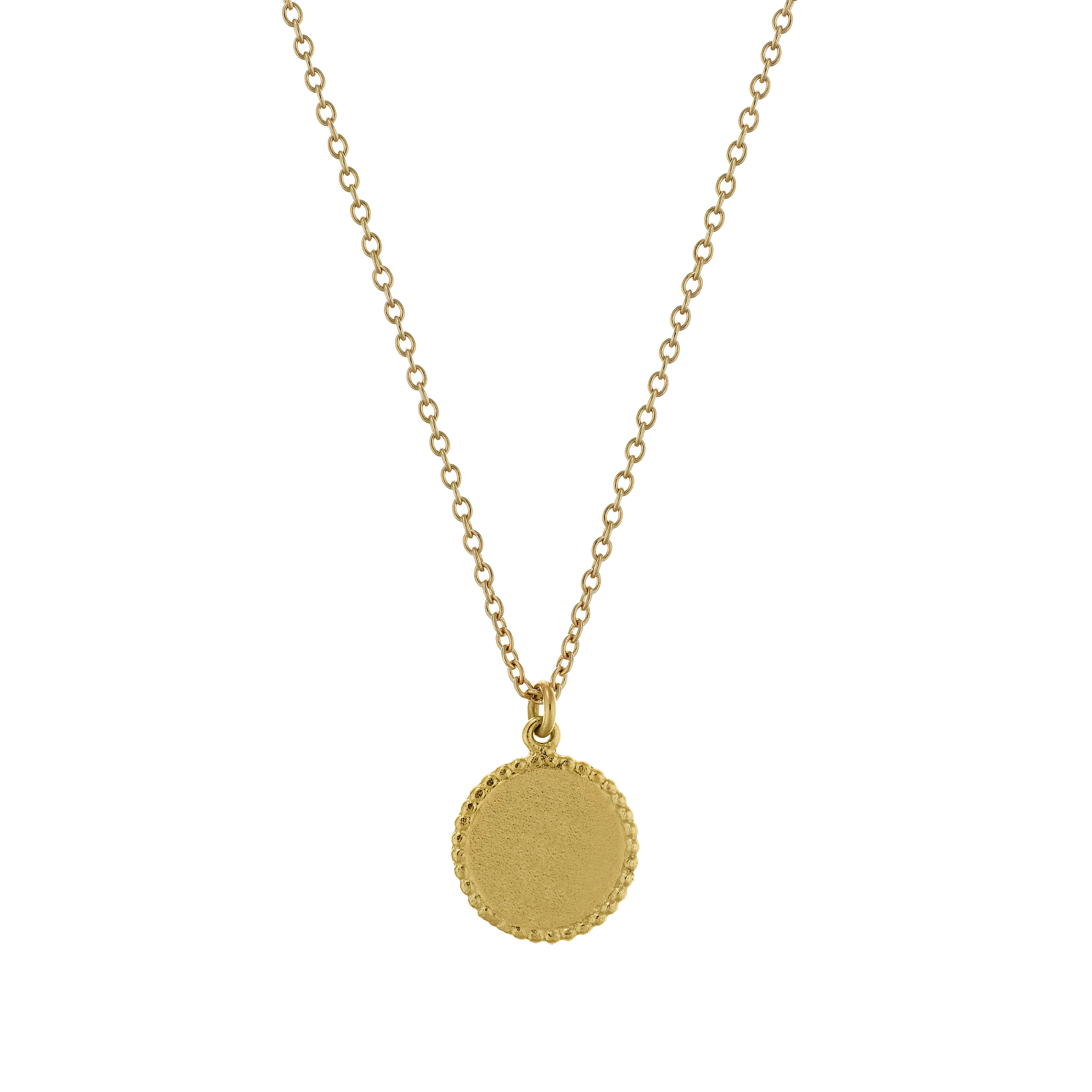 Alex Monroe Gold Small Swallow Disc Necklace