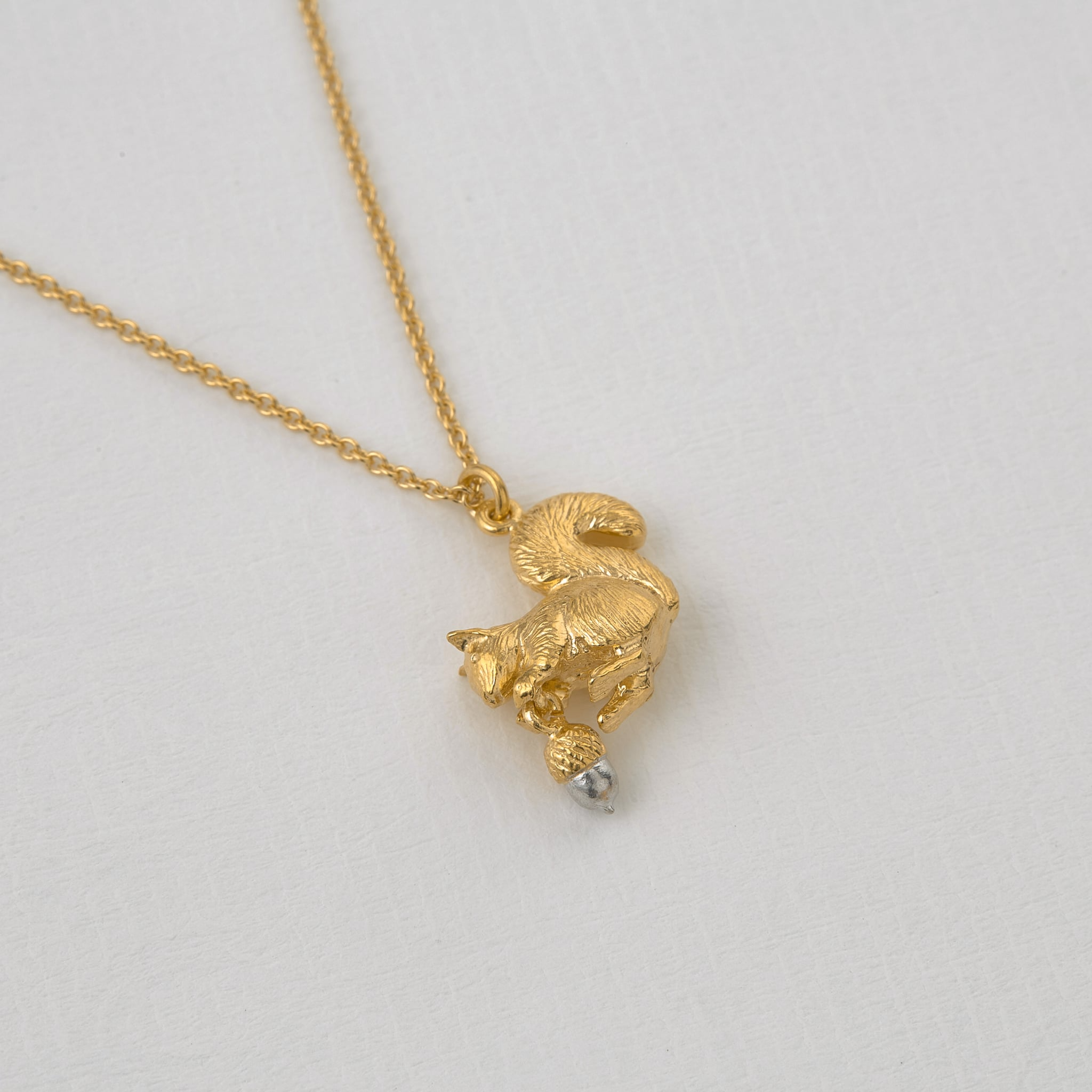 Alex Monroe Squirrel & Acorn Necklace