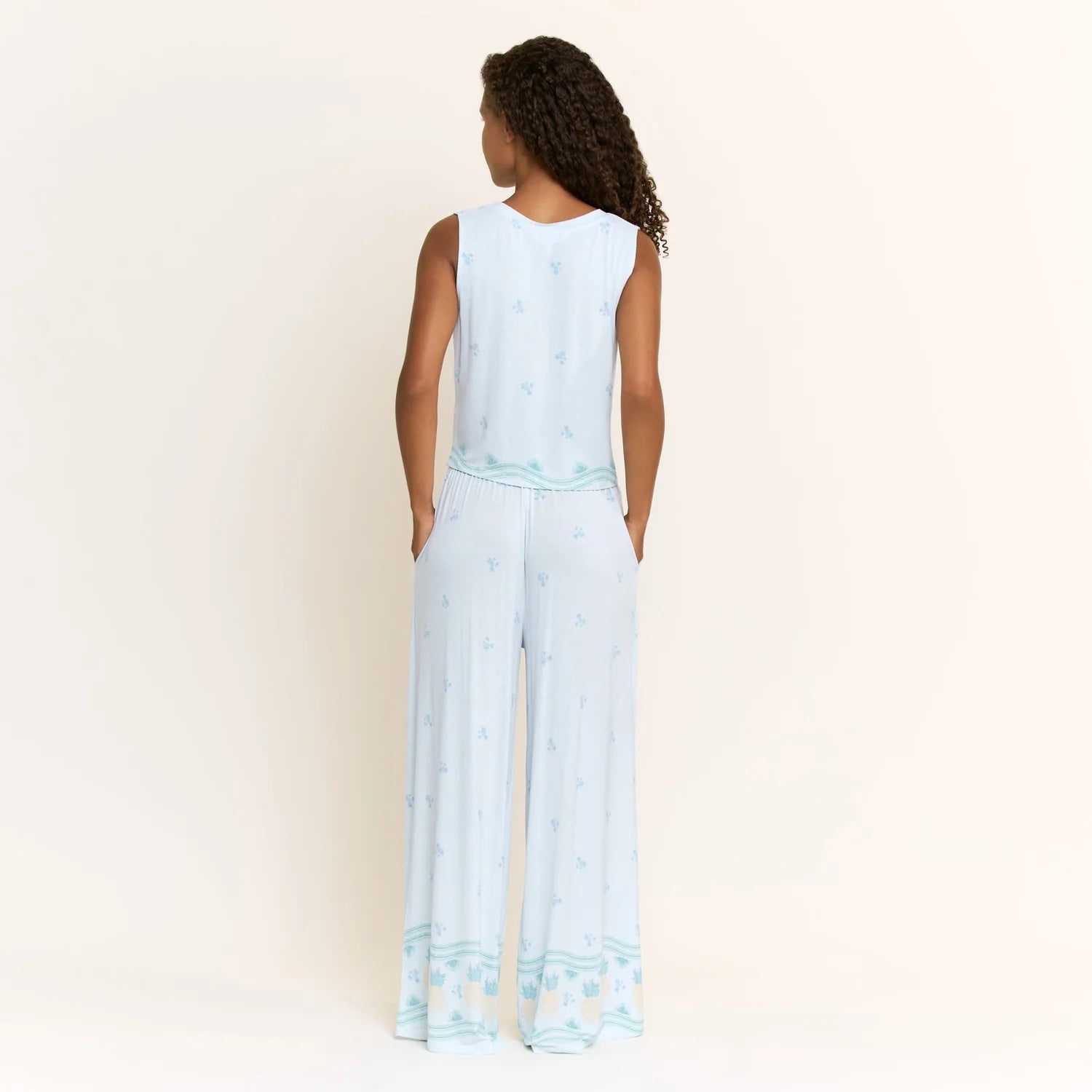 Honeydew All American V Tank Pant Set - Ocean Glow Pineapple