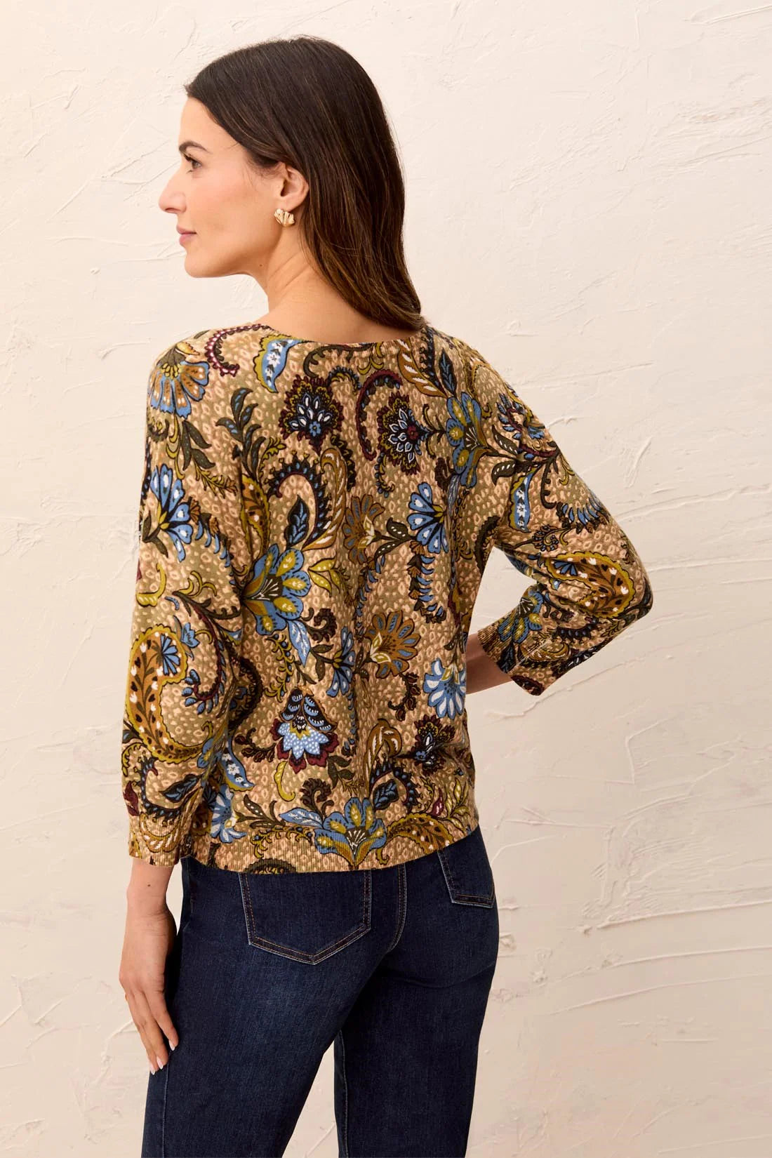 Tribal Everleigh Printed Sweater - Aloe