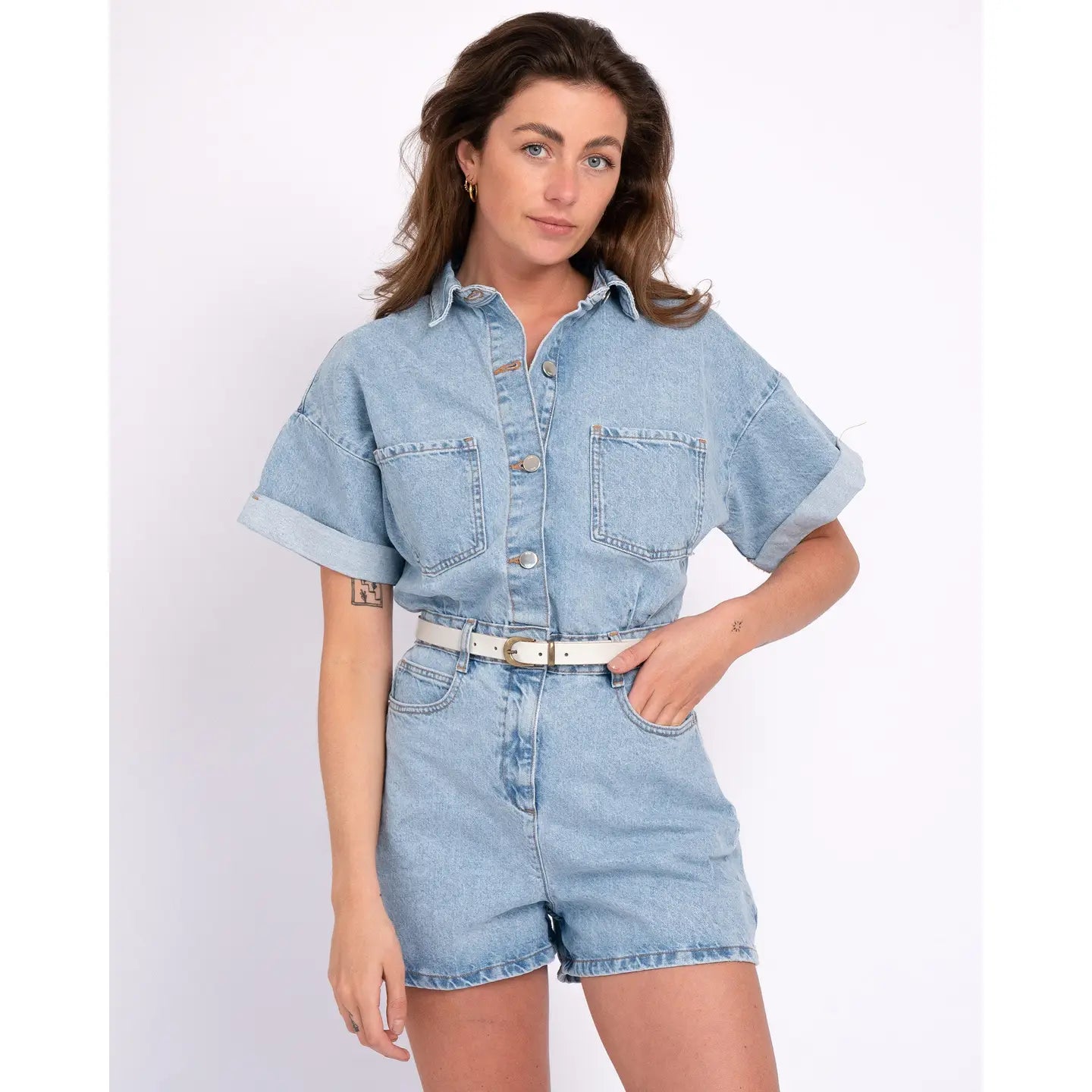 Amsterdam Belts Ank Skinny Leather Belt - Off White