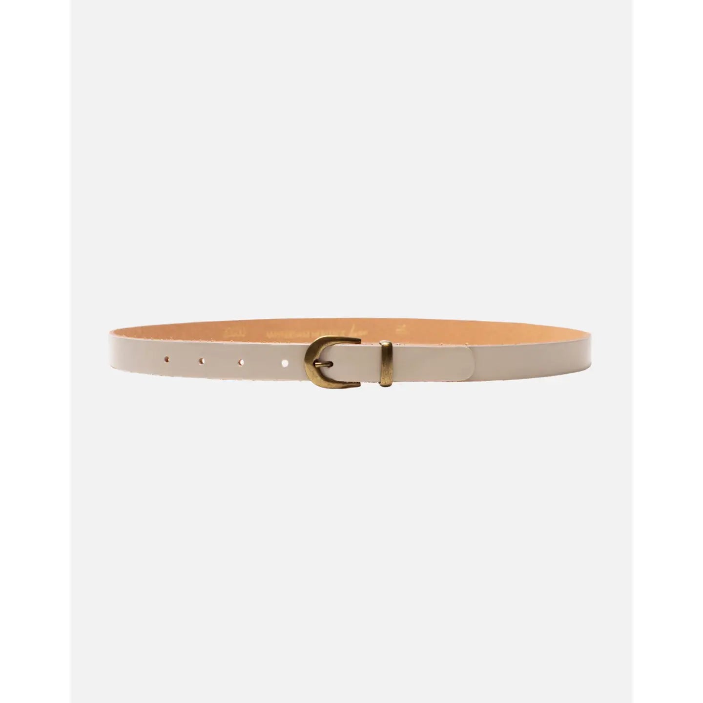 Amsterdam Belts Ank Skinny Leather Belt - Off White