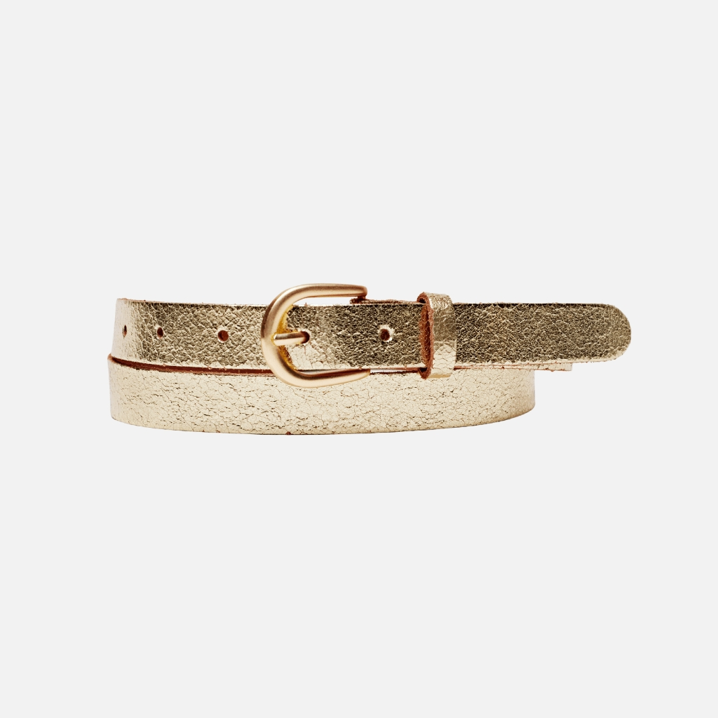 Amsterdam Belts Eva Skinny Metallic Belt - Gold Accessories - Other Accessories - Belts by Amsterdam Belts | Grace the Boutique