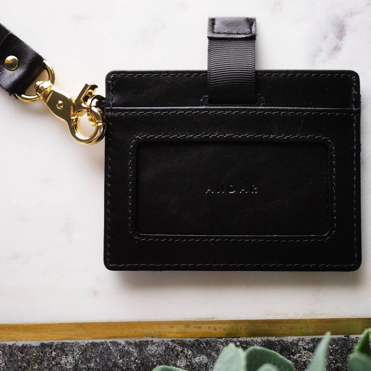 Andar Denner Wallet - Black & Gold