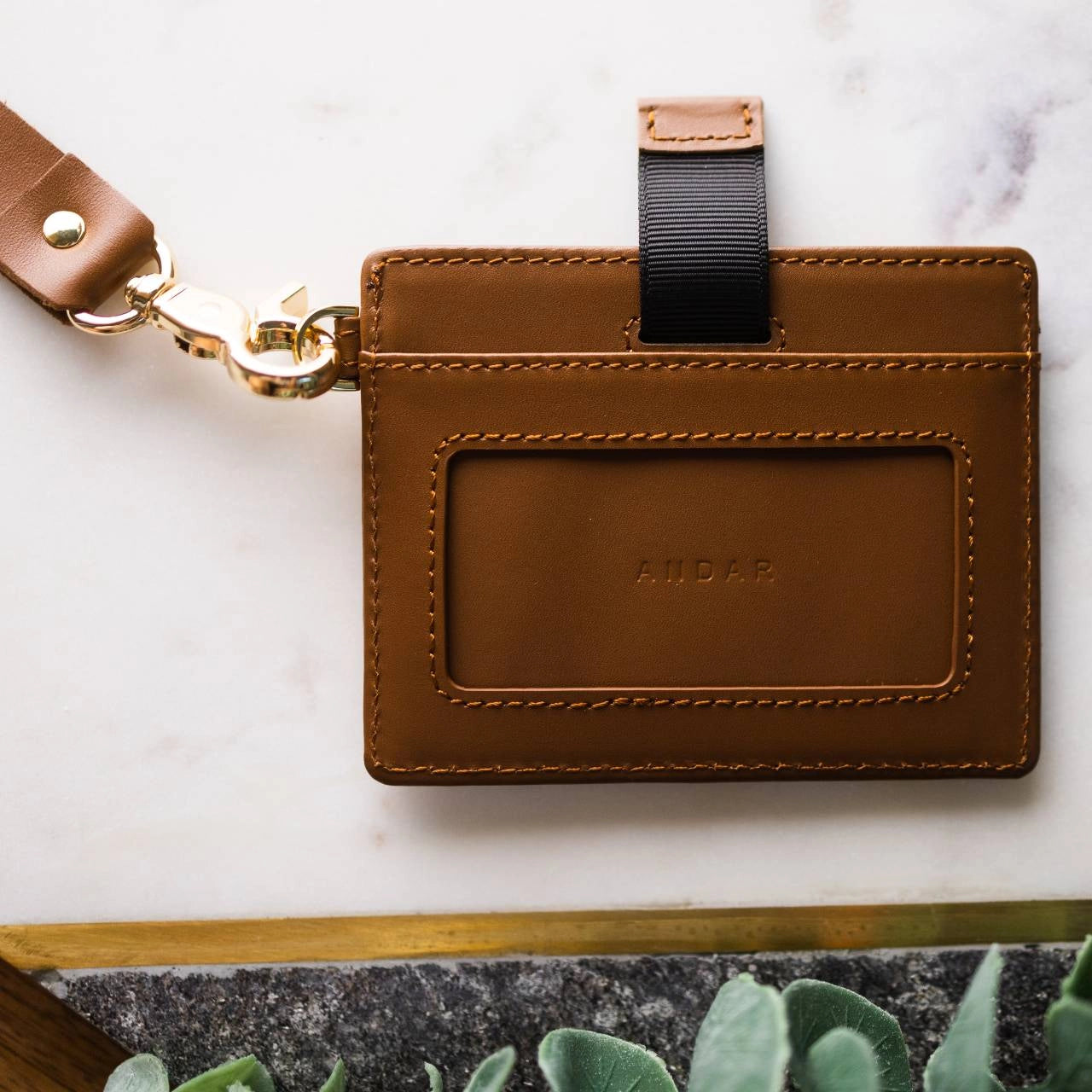 Andar Denner Wallet - Cognac Tan