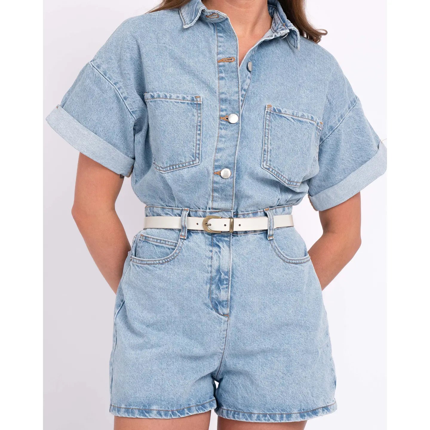 Amsterdam Belts Ank Skinny Leather Belt - Off White