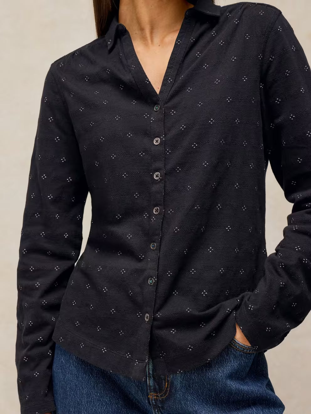 White Stuff Annie Sparkle Shirt - Black