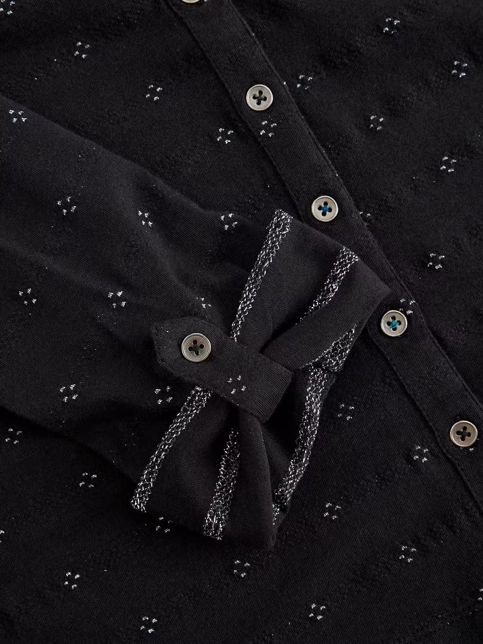 White Stuff Annie Sparkle Shirt - Black