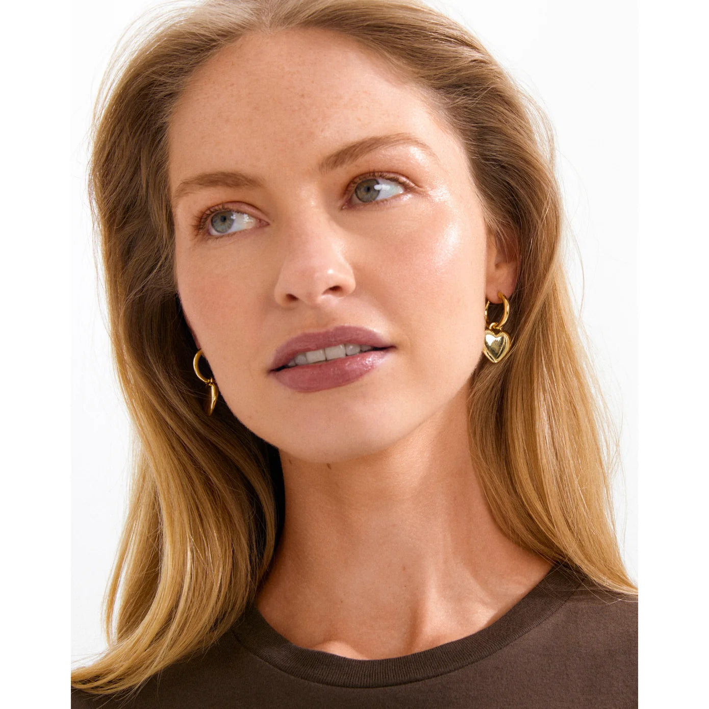 Pilgrim Arien Heart Earrings - Gold
