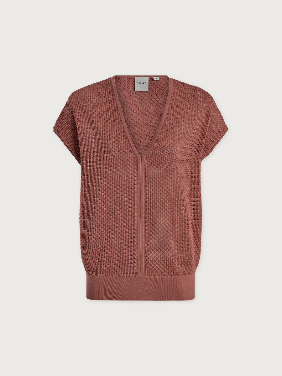 Varley Ashford Knit Top - Ash Rose