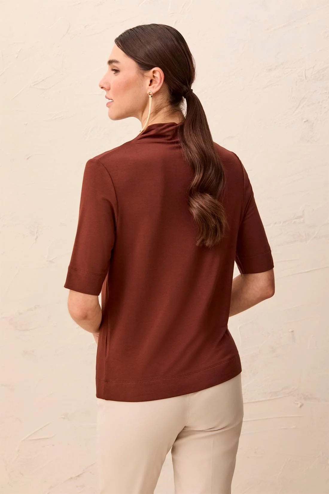 Tribal Half Sleeve Tee - Rustic Brown
