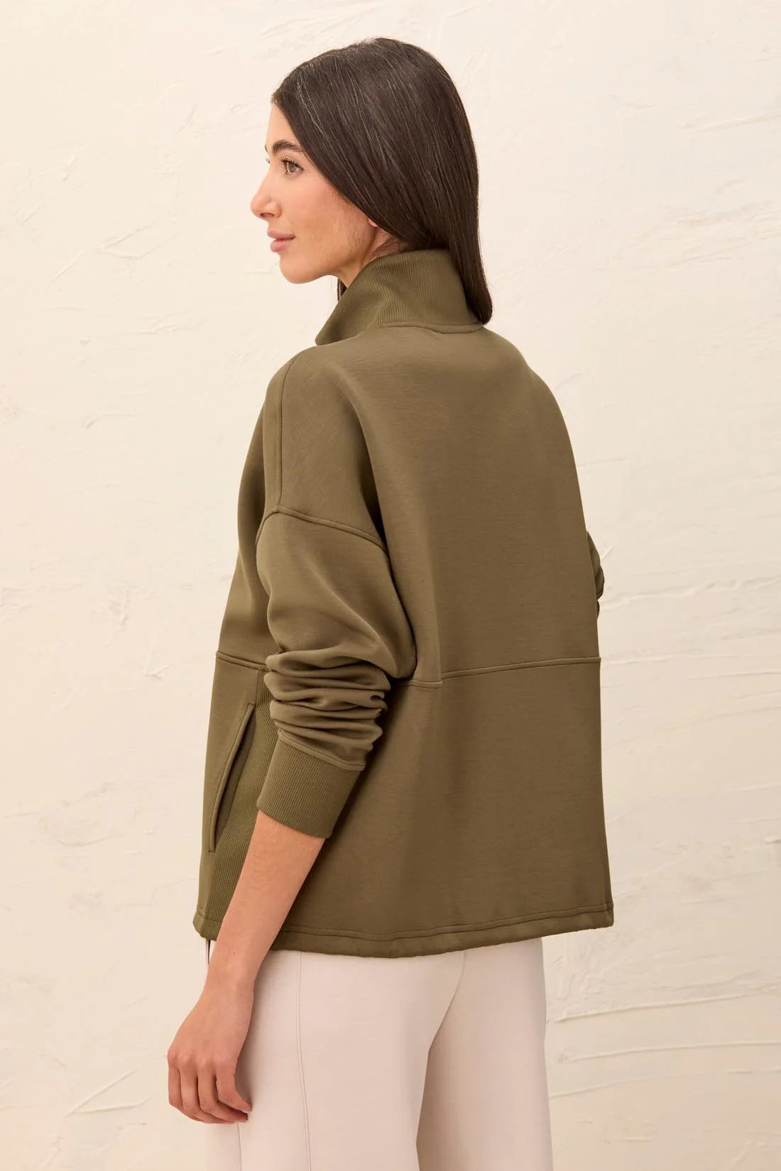 Tribal Techno Lux Half Zip - Basil