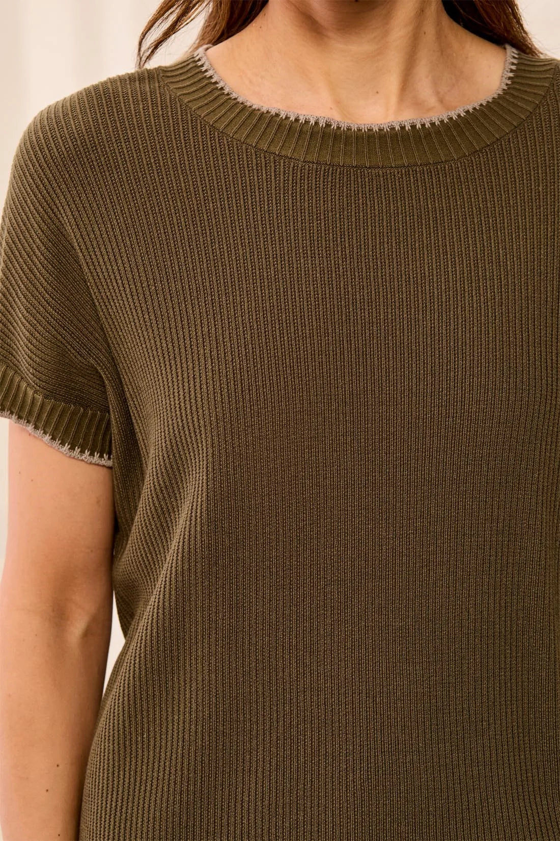 Tribal Sweater Tee - Basil