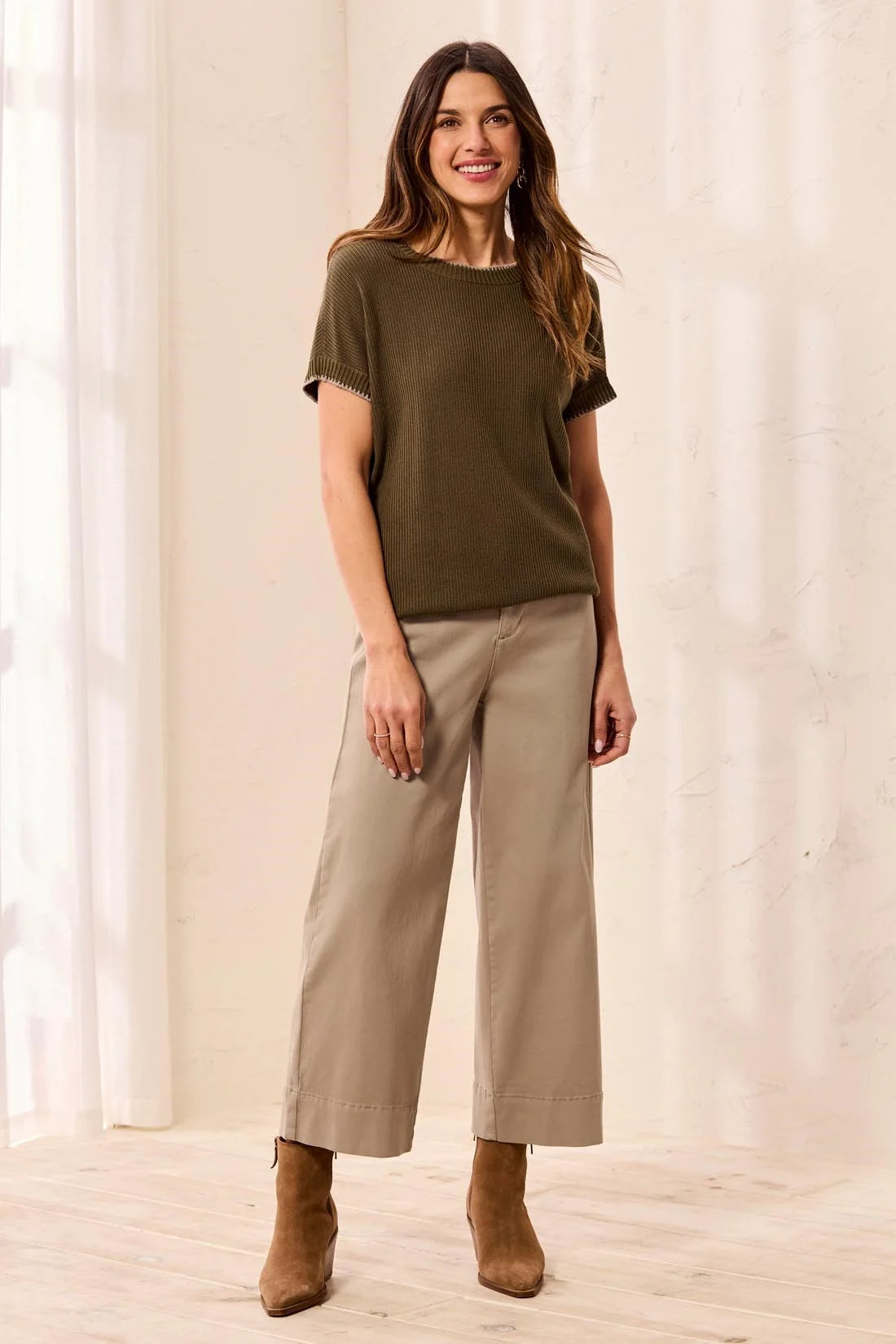 Tribal Sweater Tee - Basil