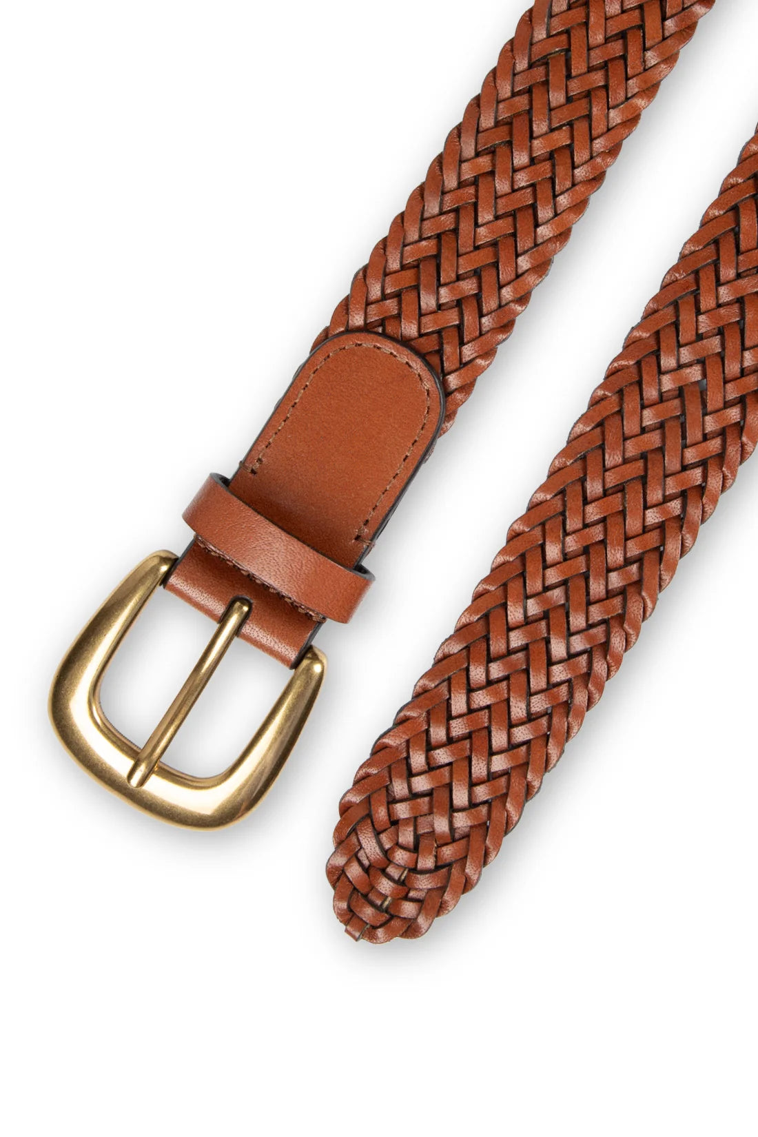 Tribal Braided Woven Belt - Brown