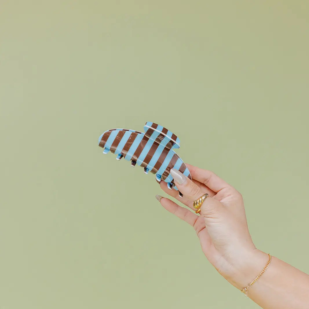 KAXI Polka Dot & Striped Claws - Brown Blue Stripe