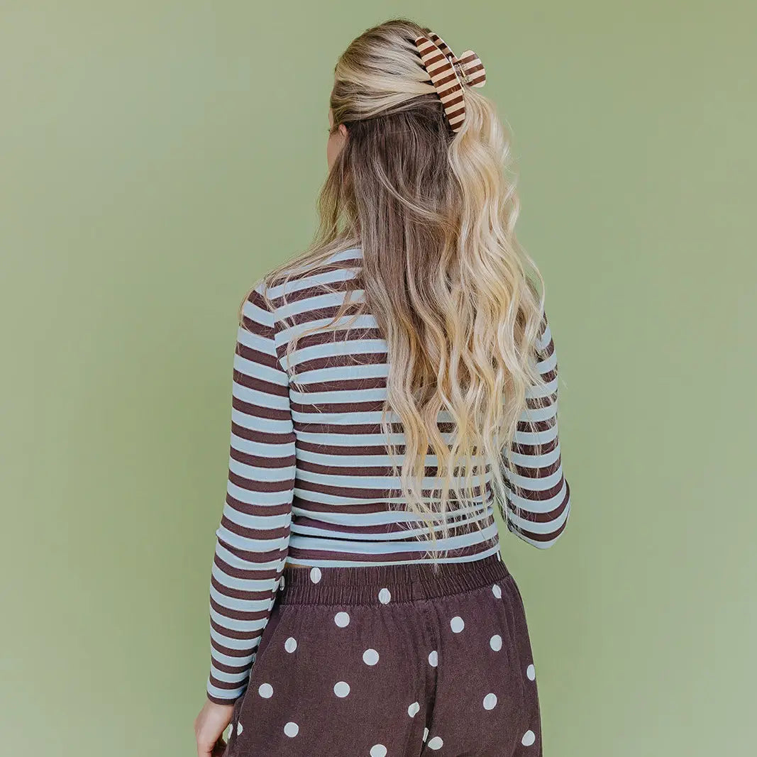 KAXI Polka Dot & Striped Claws - Brown Cream Stripe