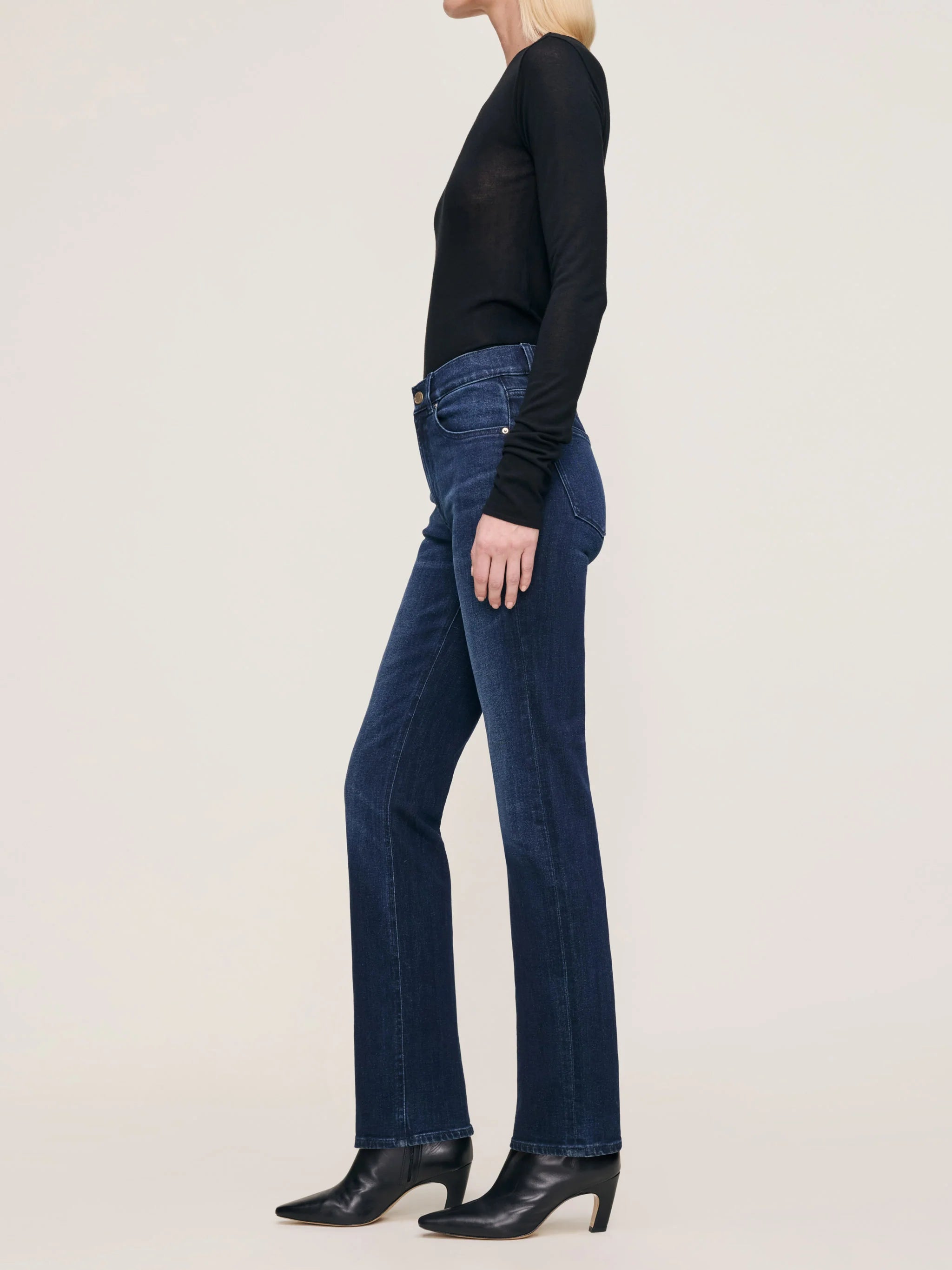 DL1961 Patti Straight High Rise 31” - Blue Cave