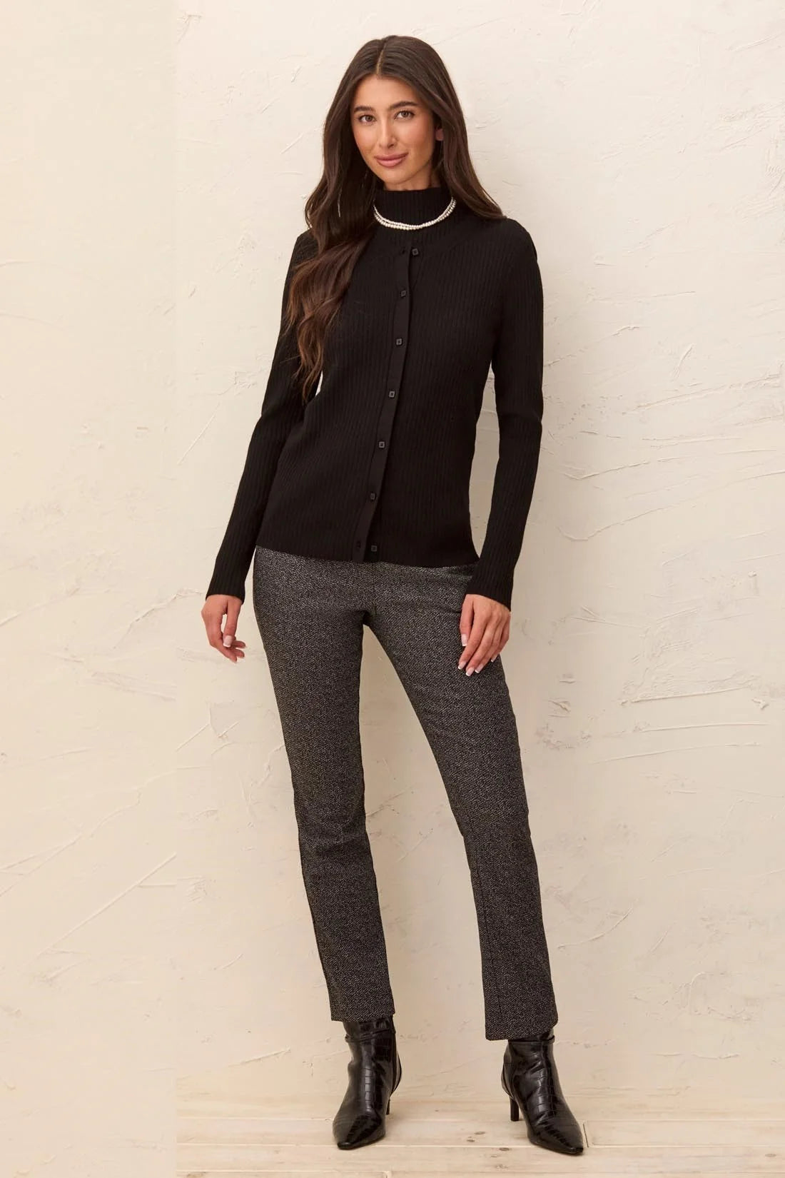 Tribal Classic Cardi - Black