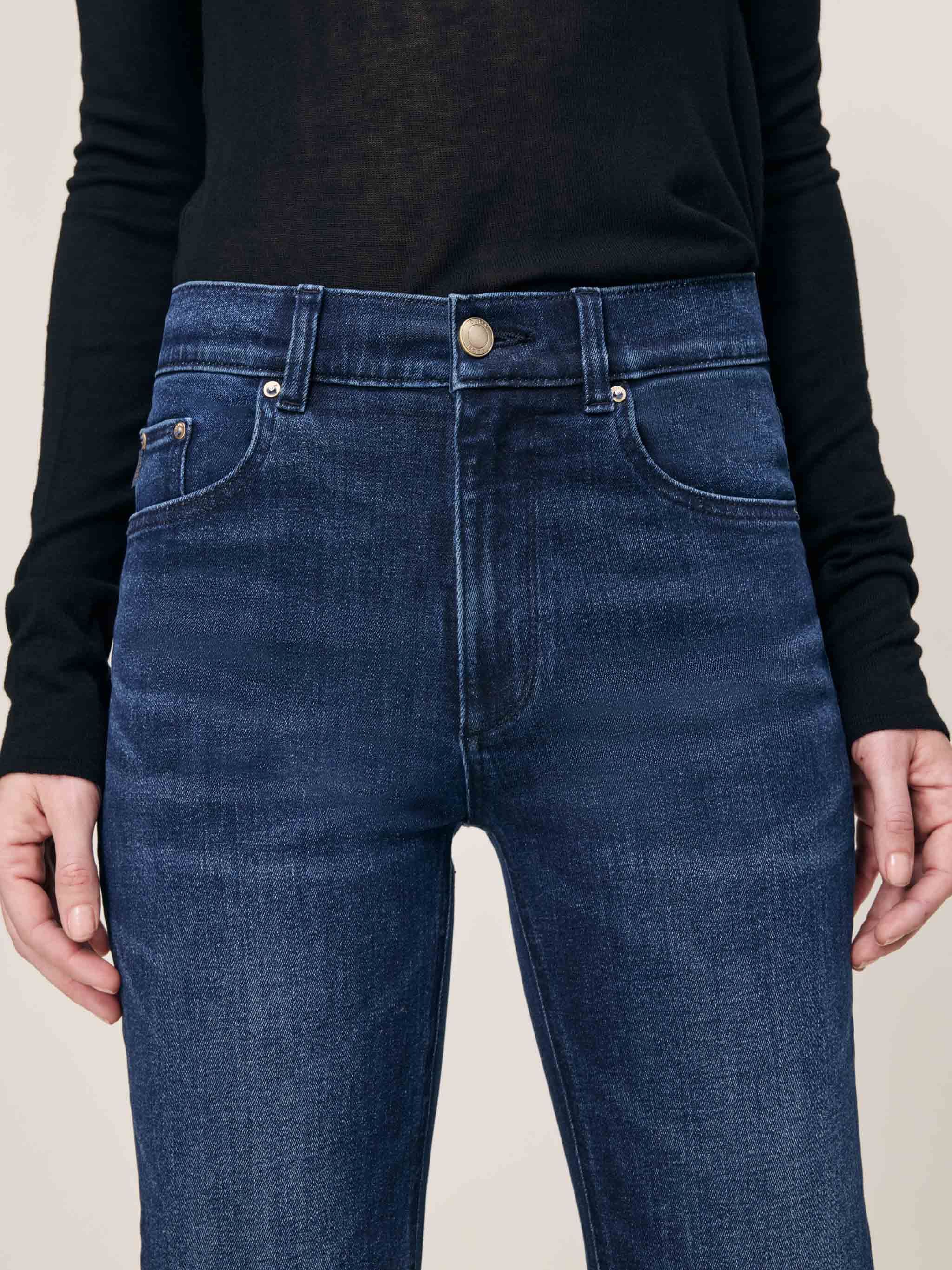 DL1961 Patti Straight High Rise 31” - Blue Cave