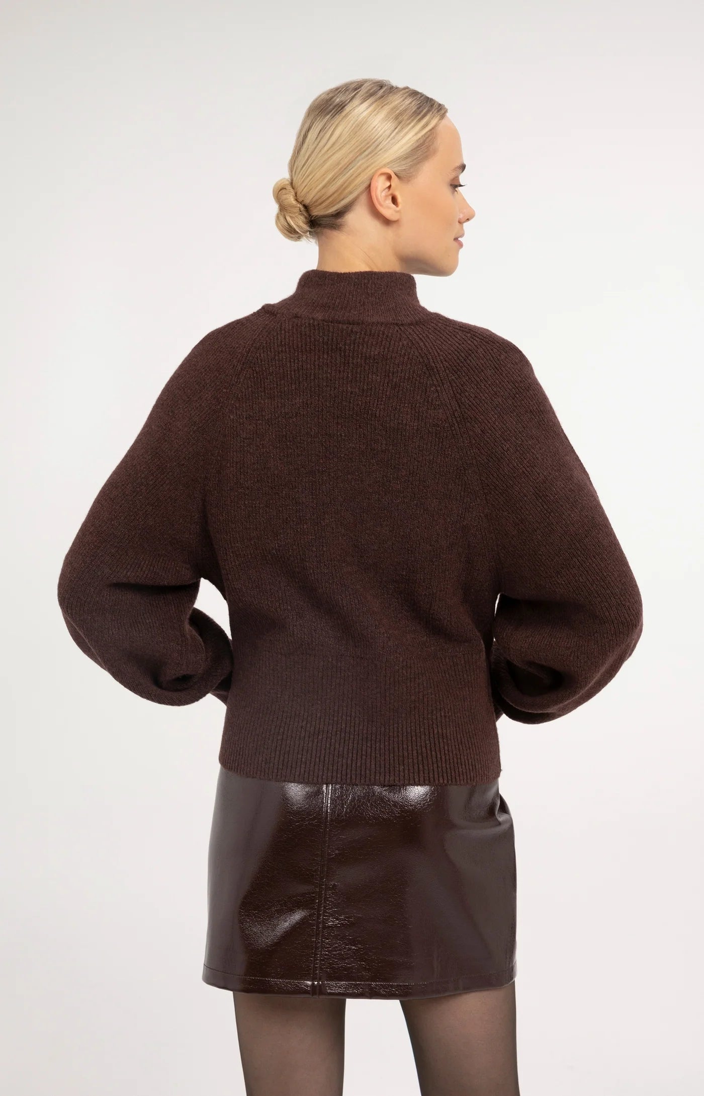 Yaya Batwing Sweater - Bitter Chocolate Red