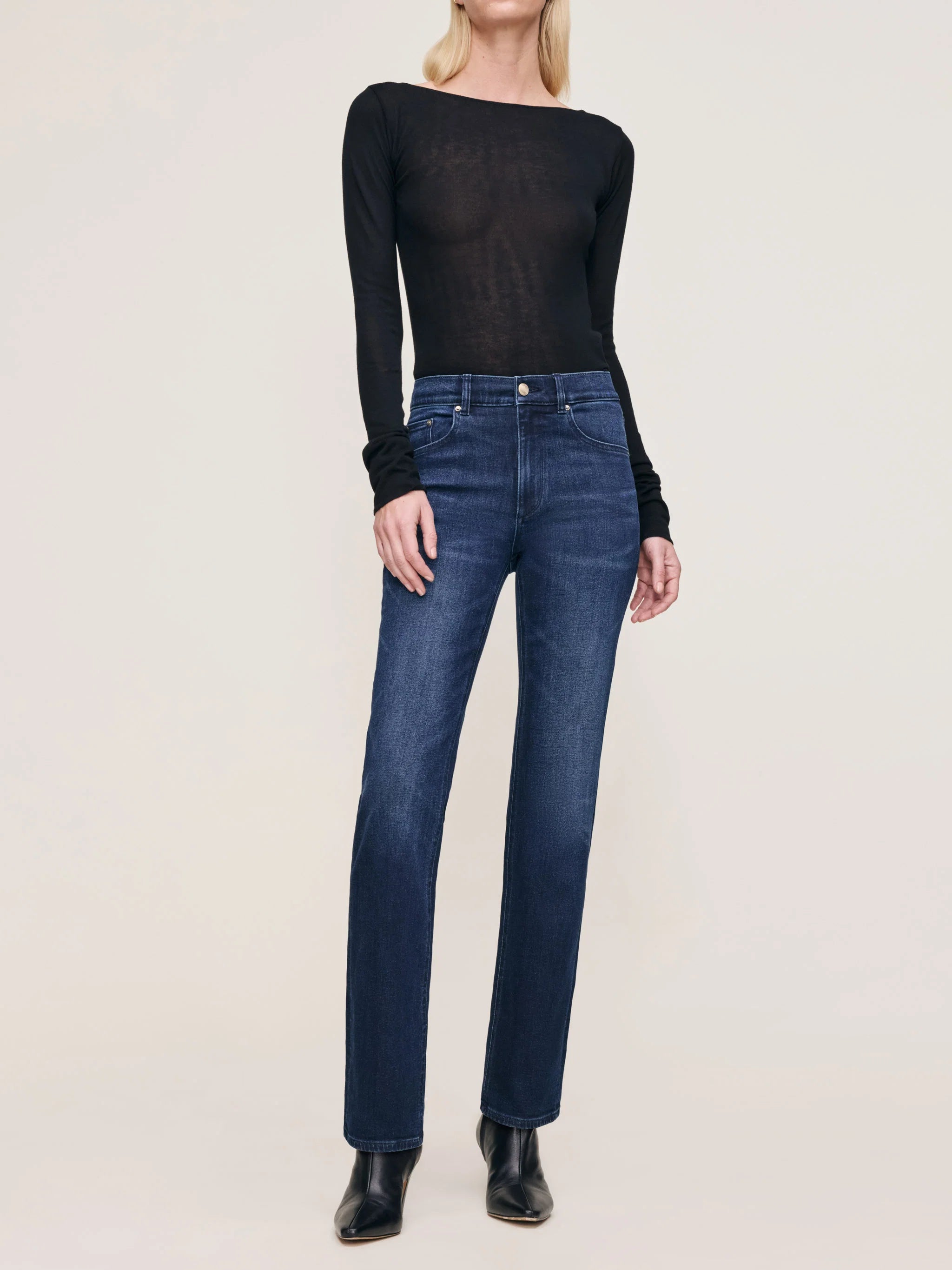 DL1961 Patti Straight High Rise 31” - Blue Cave
