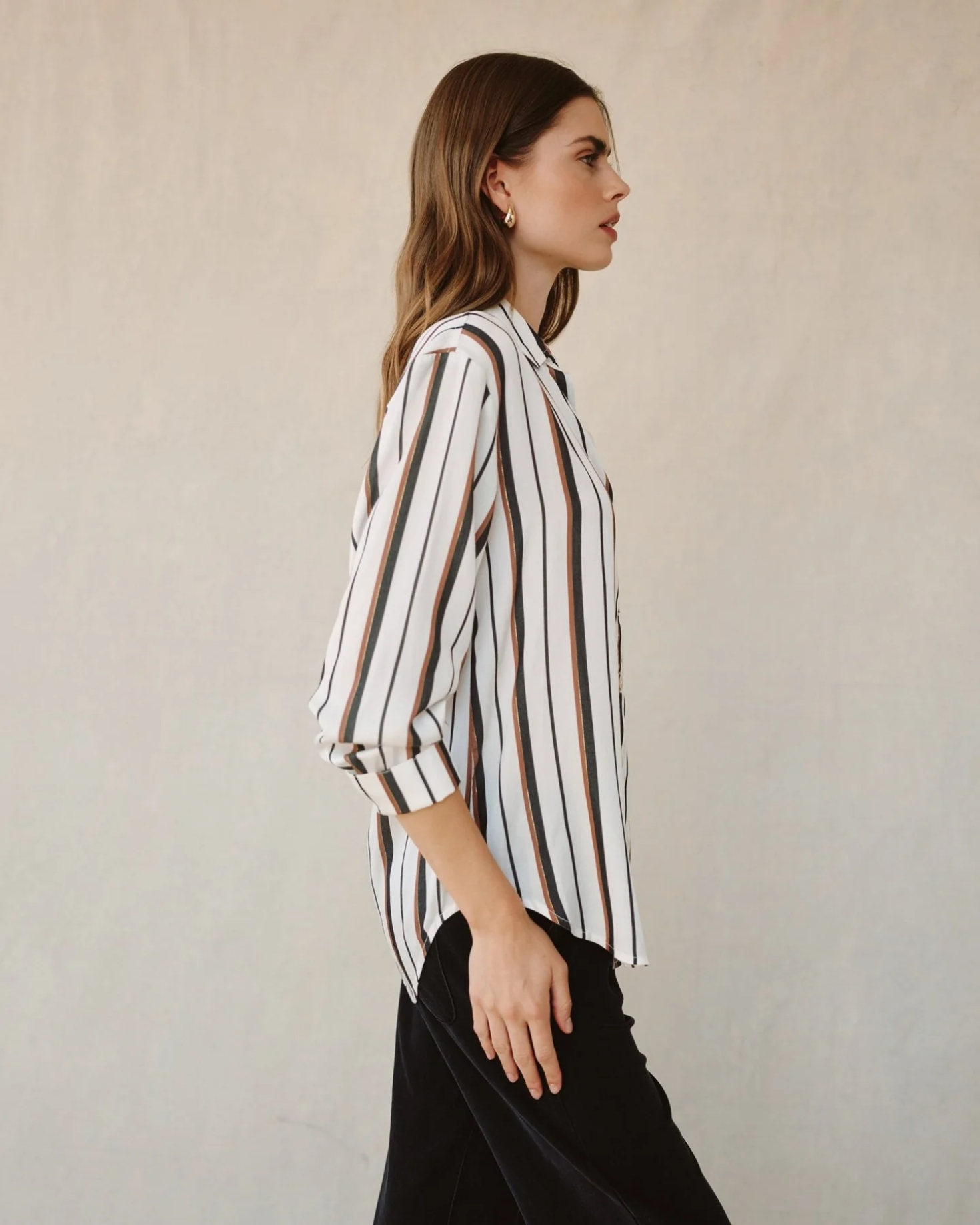 Bella Dahl Boyfriend Button Down - Autumn Lurex